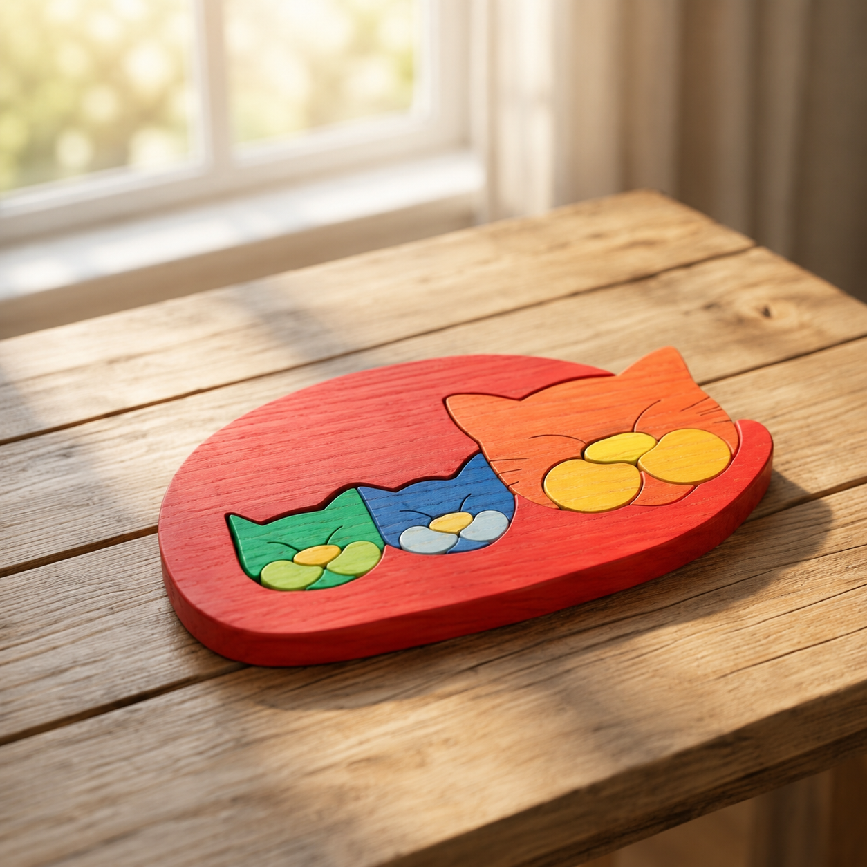 Cat Family Wooden Puzzle