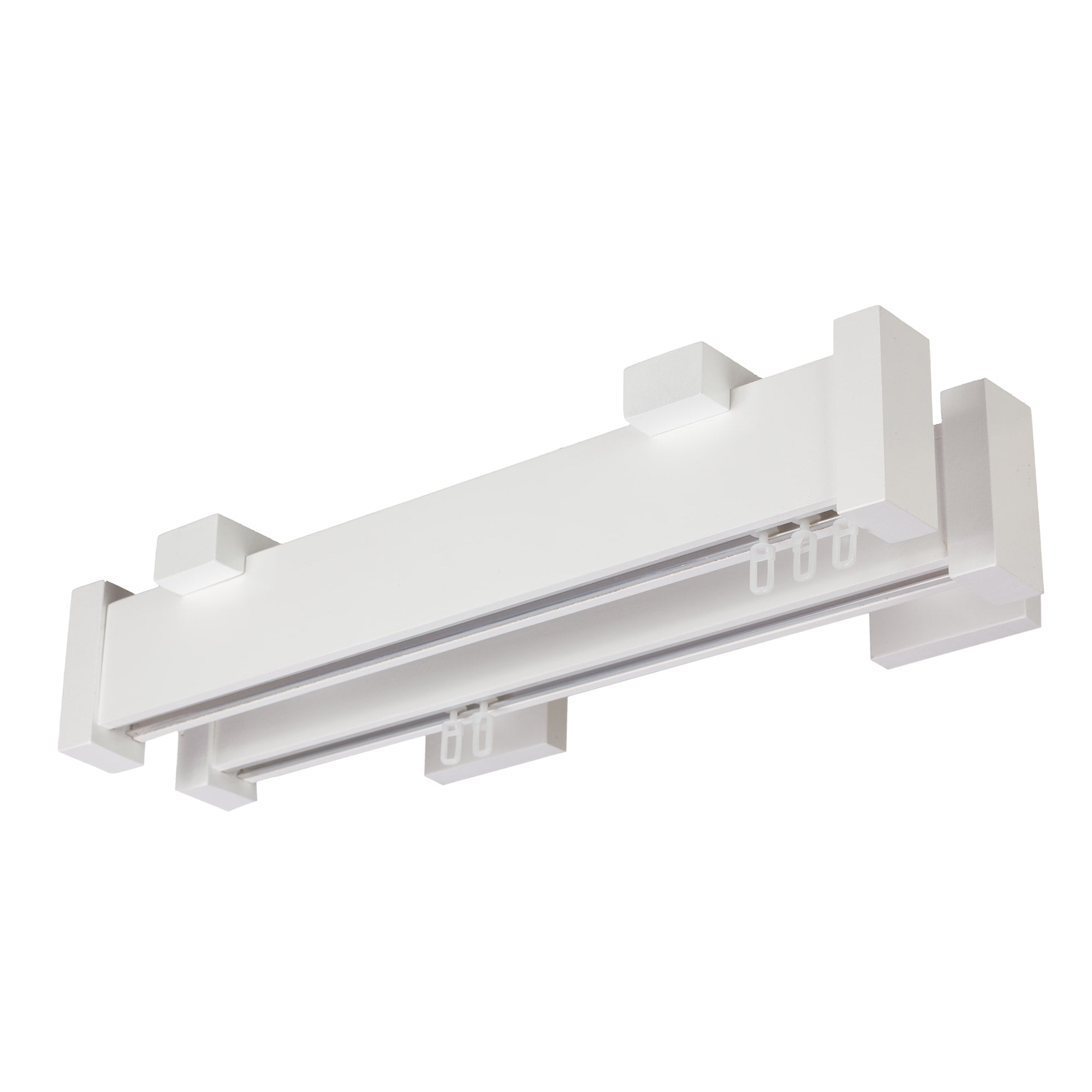 Dalia Double Wooden Curtain Rod with Aluminum Track