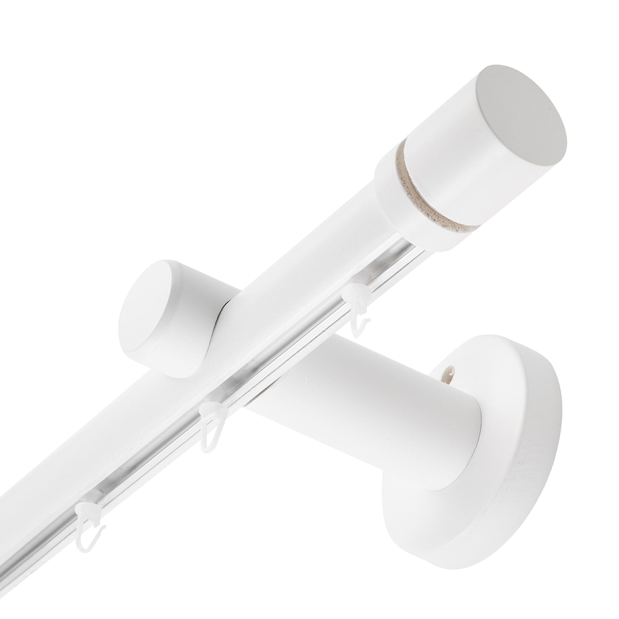 Cilindru Single 35 mm Wooden Curtain Rod & Aluminum Track System