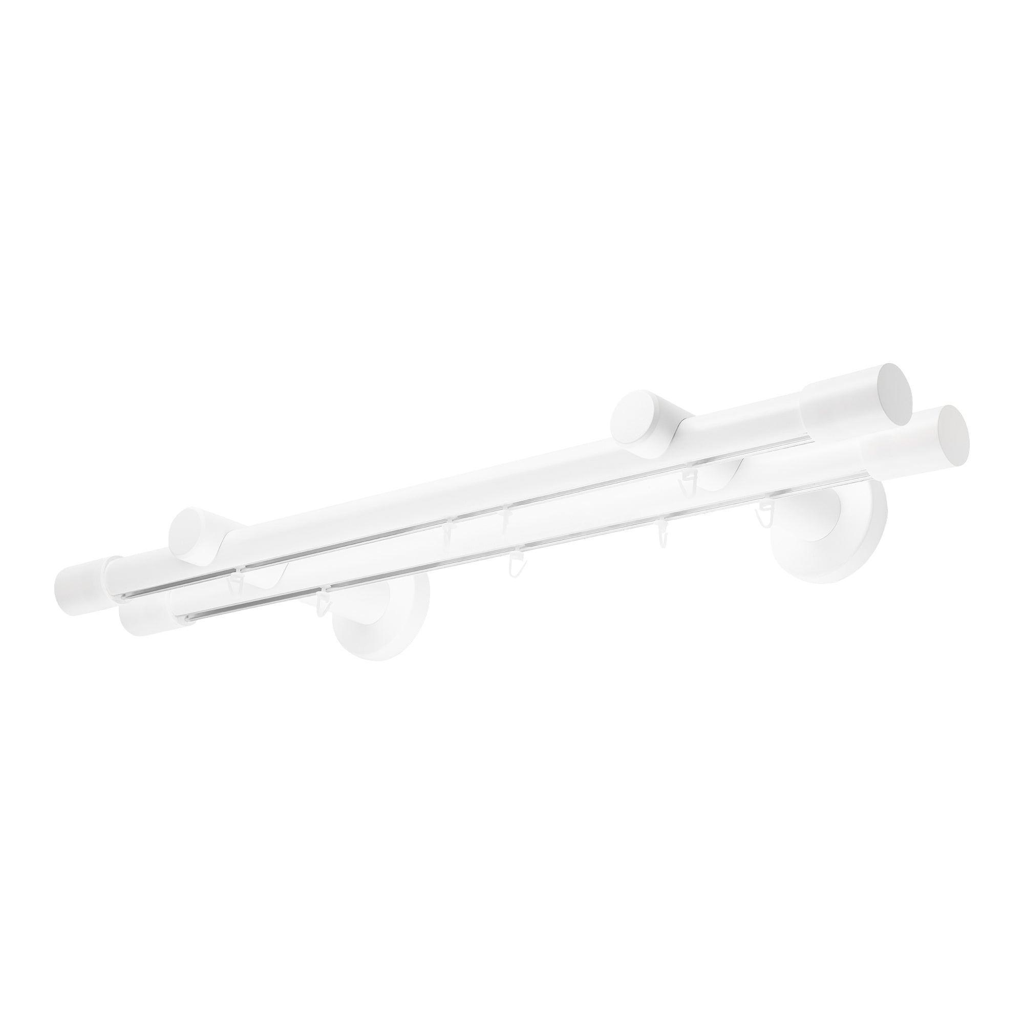 Luna Double 35 mm Wooden Curtain Rod & Track System