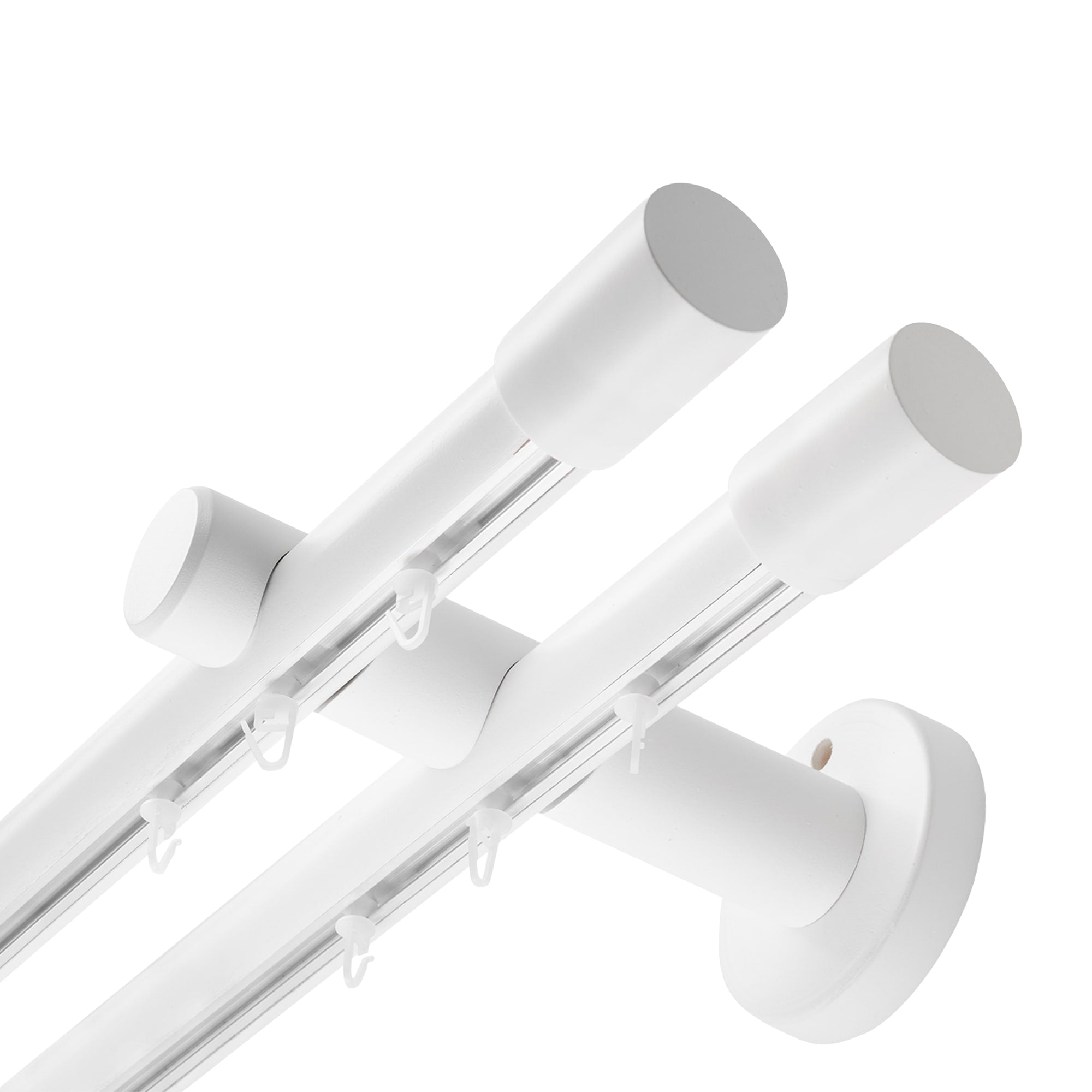 Luna Double 35 mm Wooden Curtain Rod & Track System