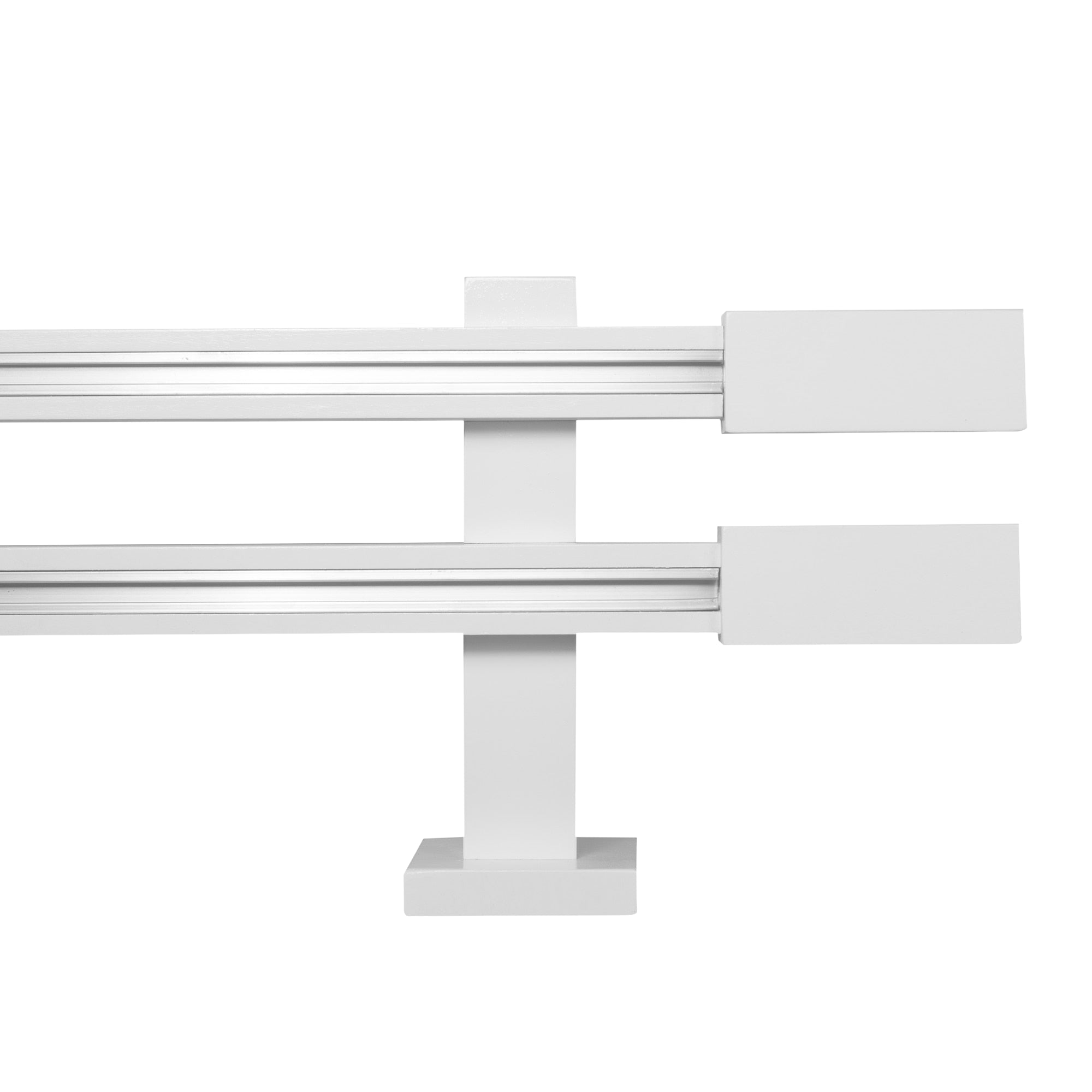Praga Double Wooden Curtain Rod with Aluminum Track
