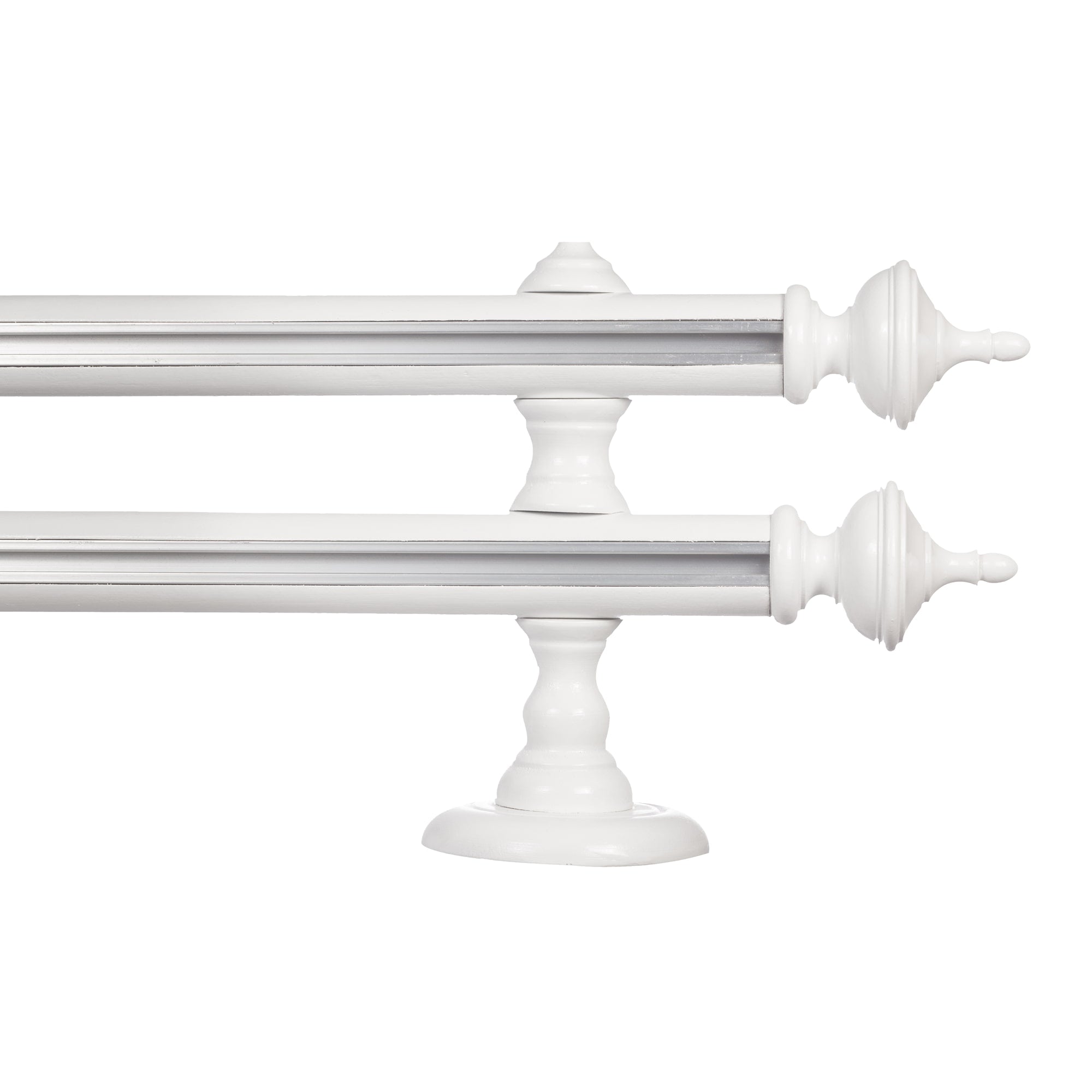 Saly Double 35 mm Wooden Curtain Rod with Aluminum Track