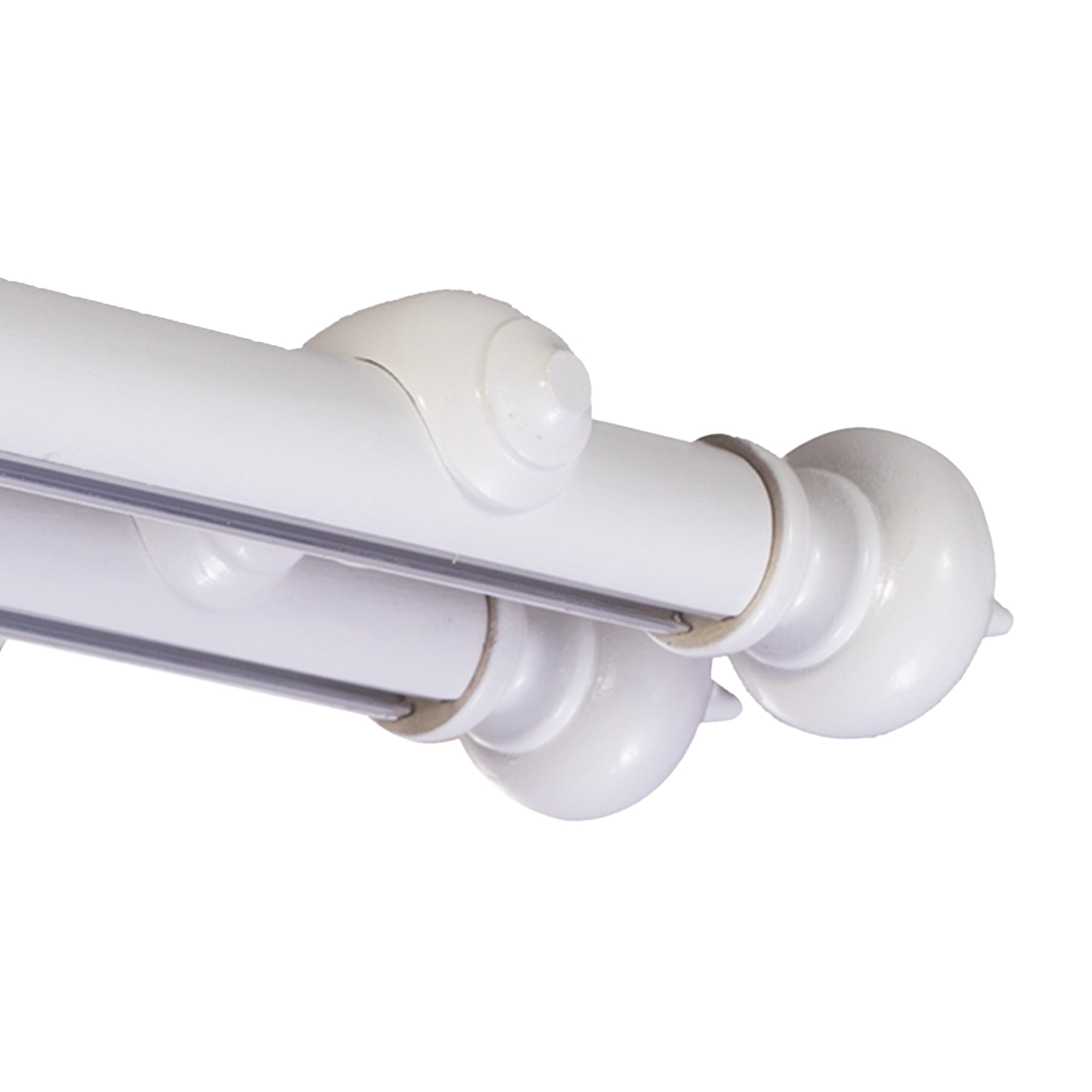 Saly Double 35 mm Wooden Curtain Rod with Aluminum Track