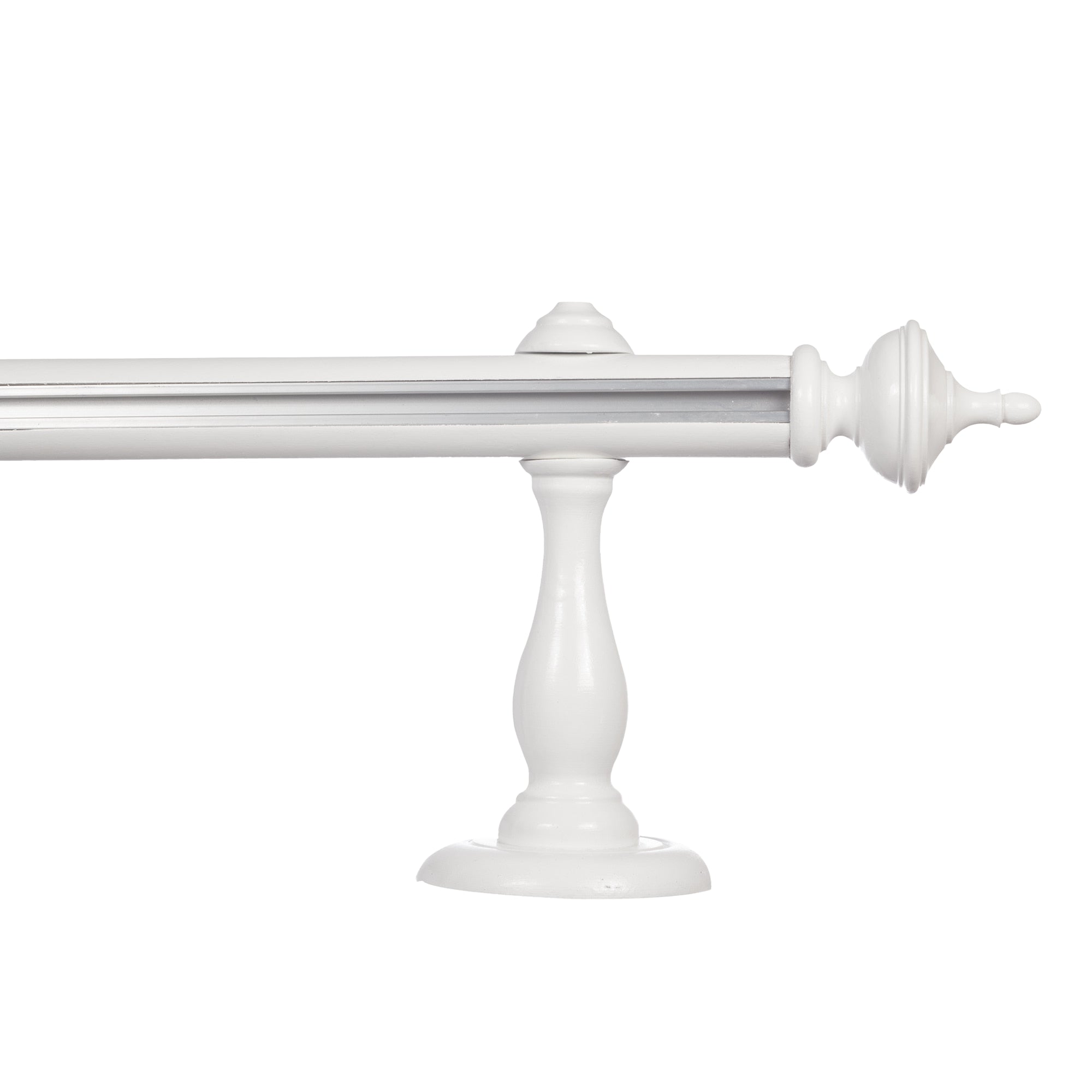 Saly Single 35 mm Wooden Curtain Rod with Aluminum Track