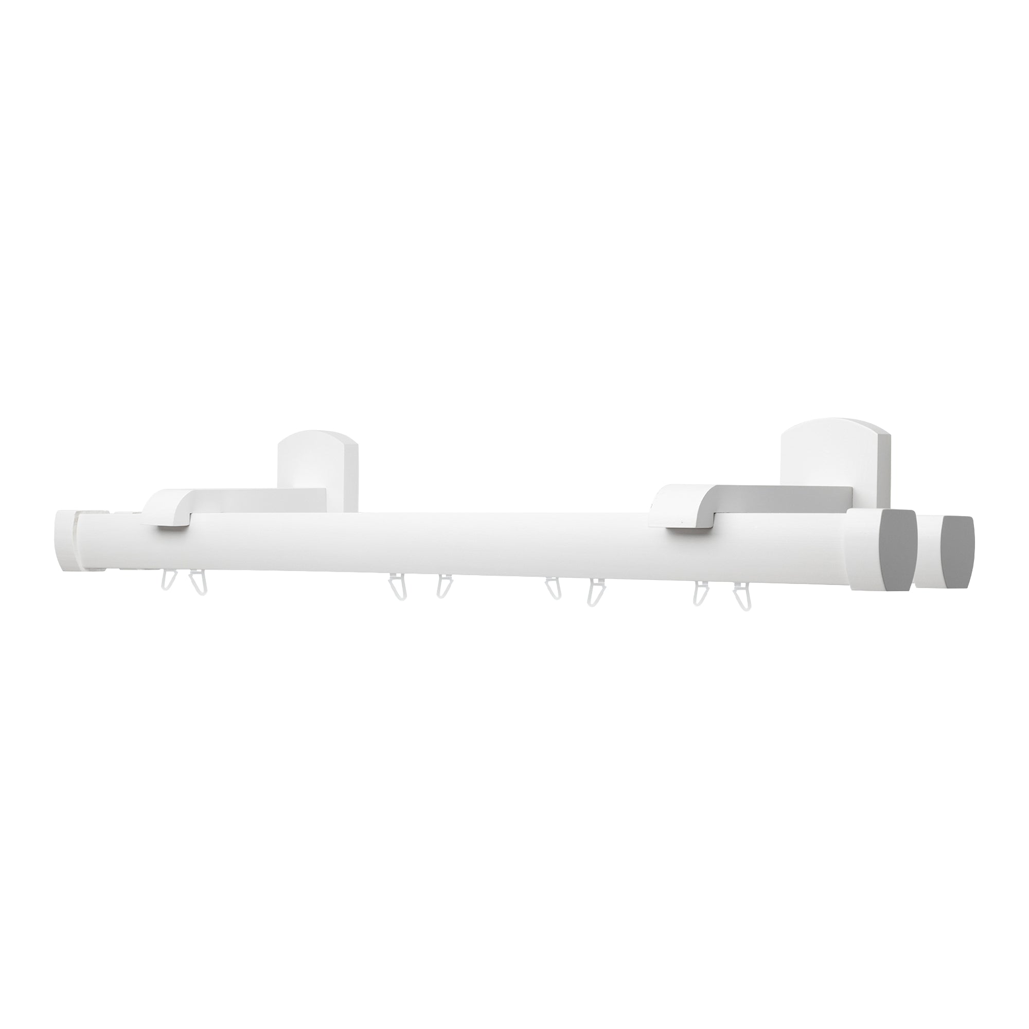 Domino Double Wooden Curtain Rod & Track System for Curtains and Drapes