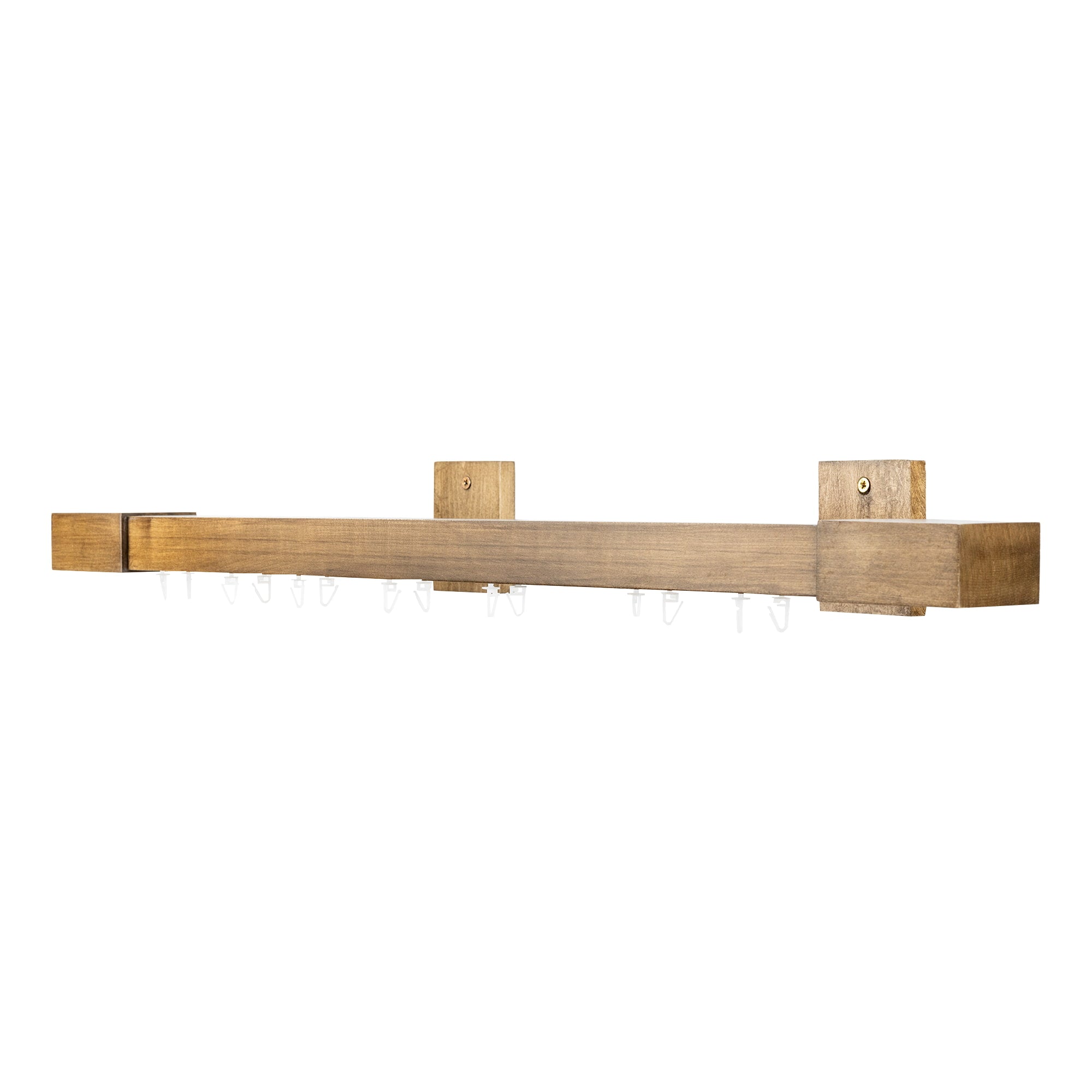 Roma Double Wooden Curtain Rod & Track System for Curtains and Drapes