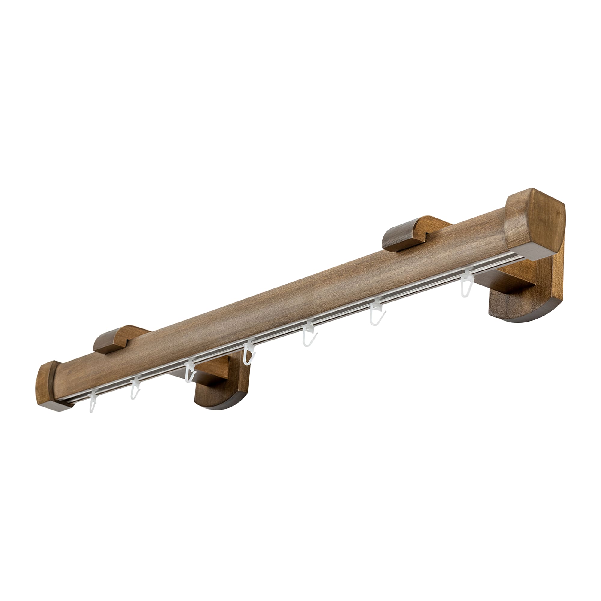 Domino Single Wooden Curtain Rod