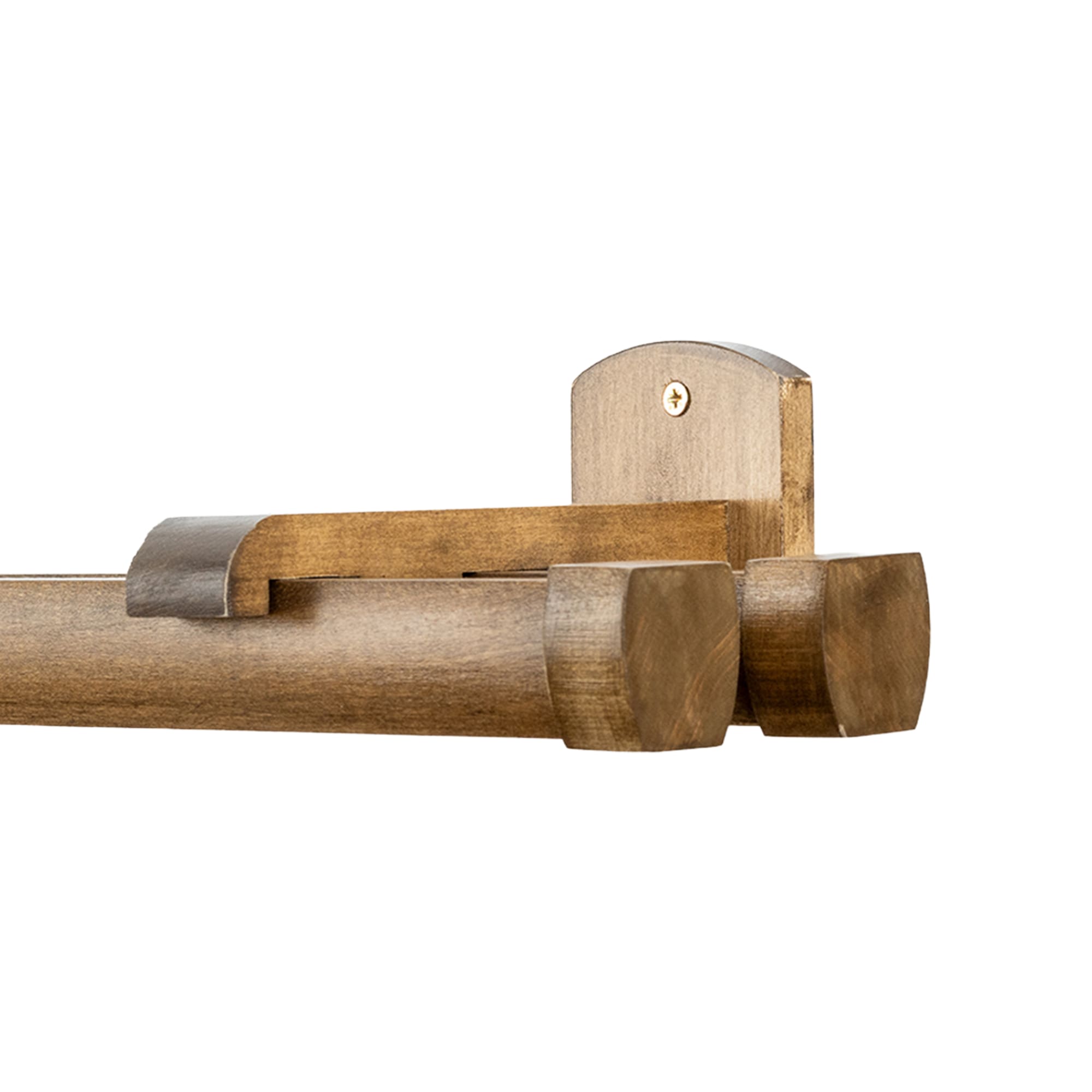 Domino Double Wooden Curtain Rod & Track System for Curtains and Drapes