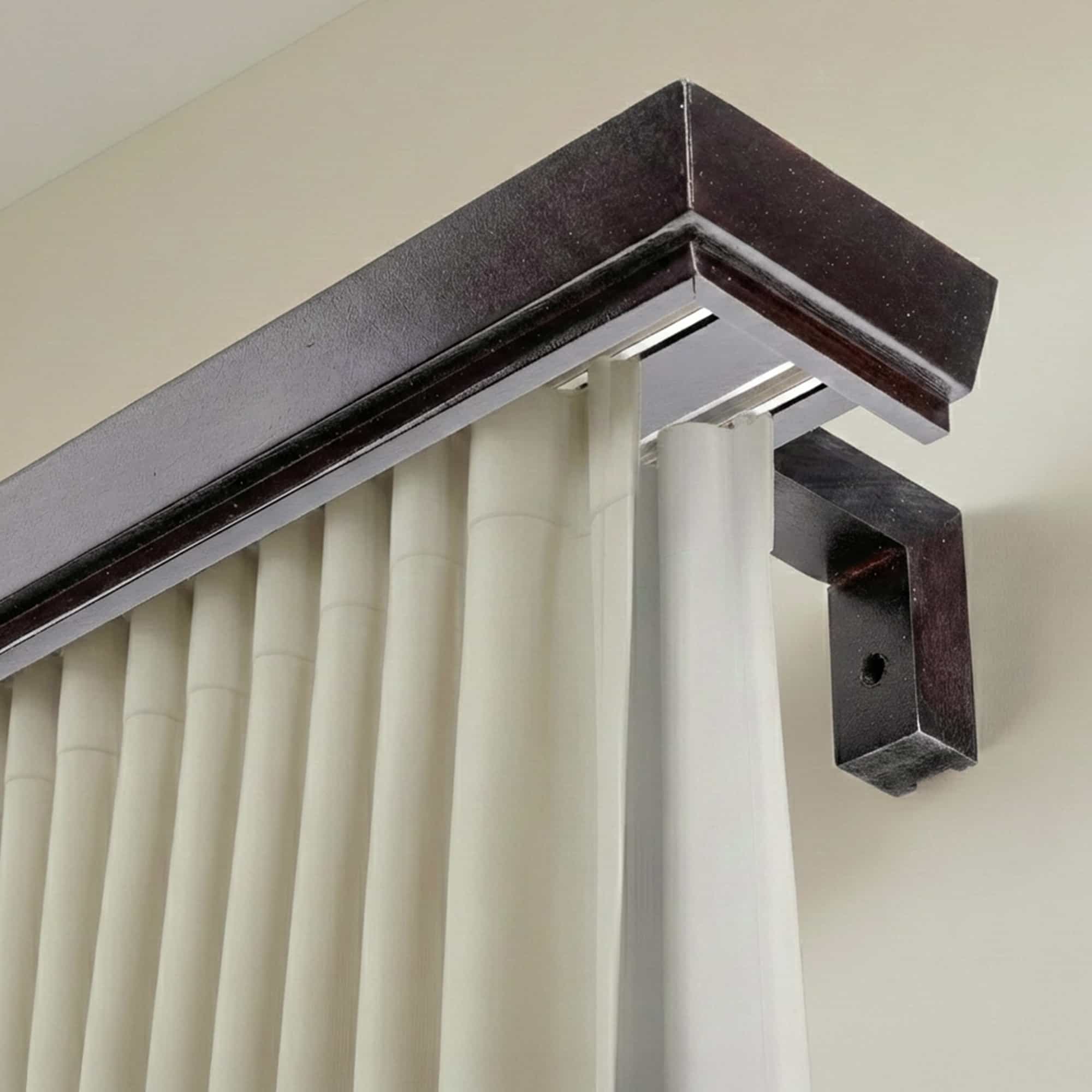 Conic Wooden Curtain Track System with Decorative Valance