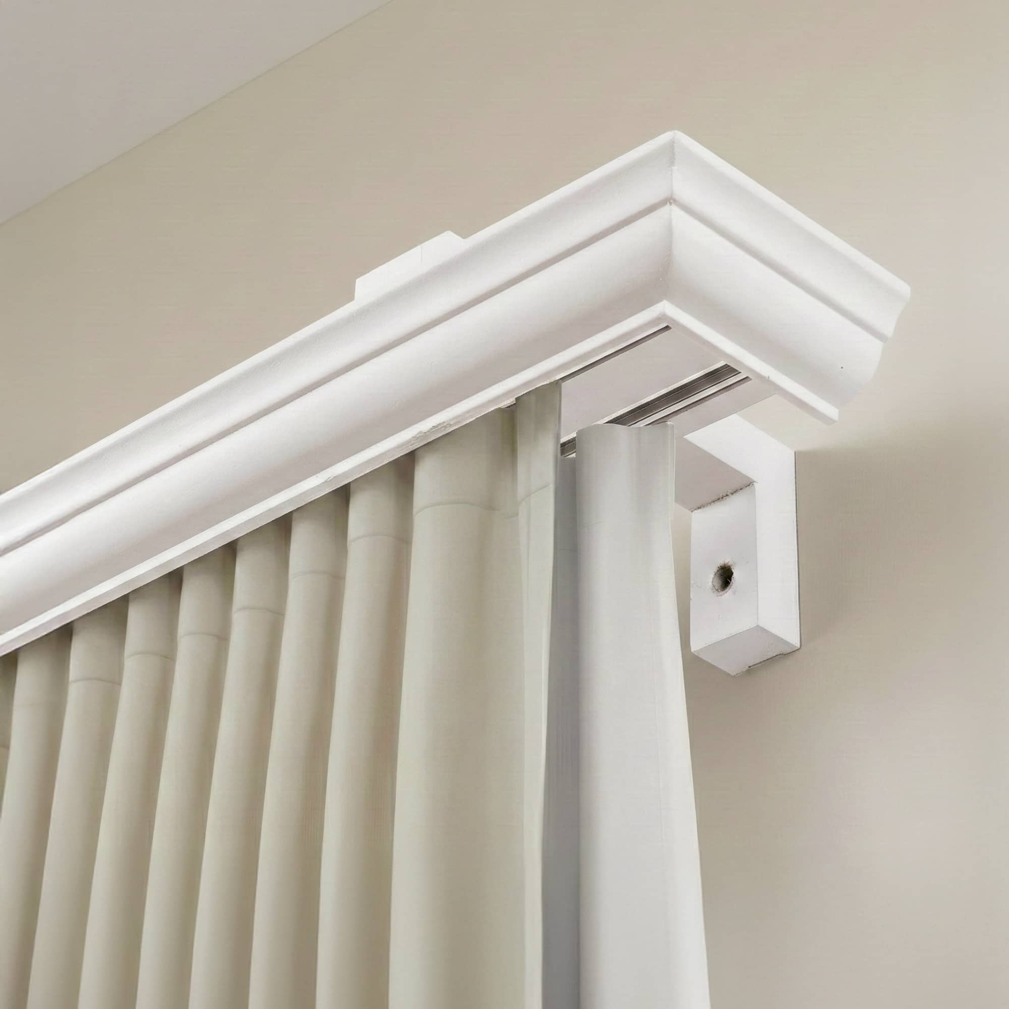 Filip Wooden Curtain Track System with Decorative Valance