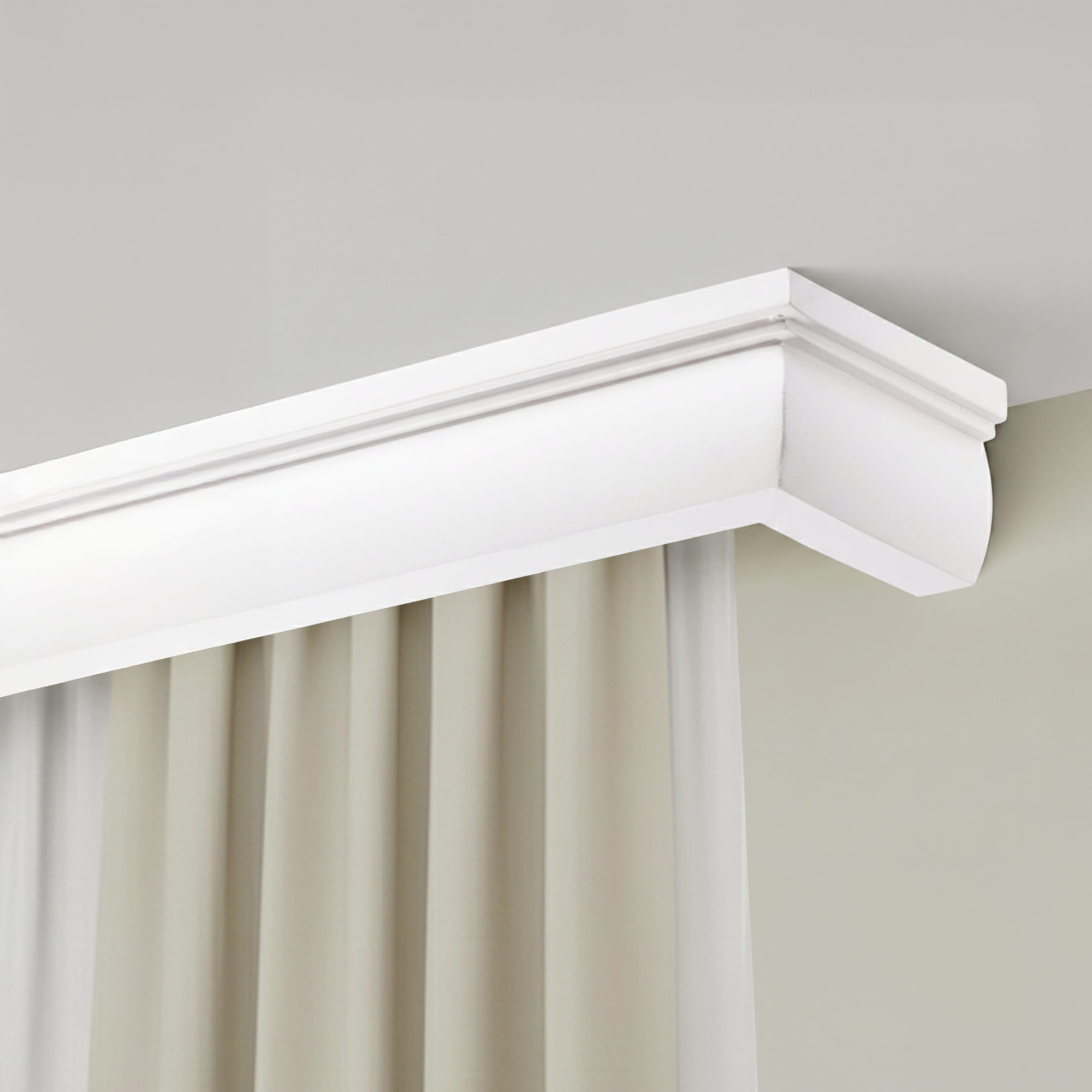 Firenze Wooden Curtain Track System with Decorative Valance