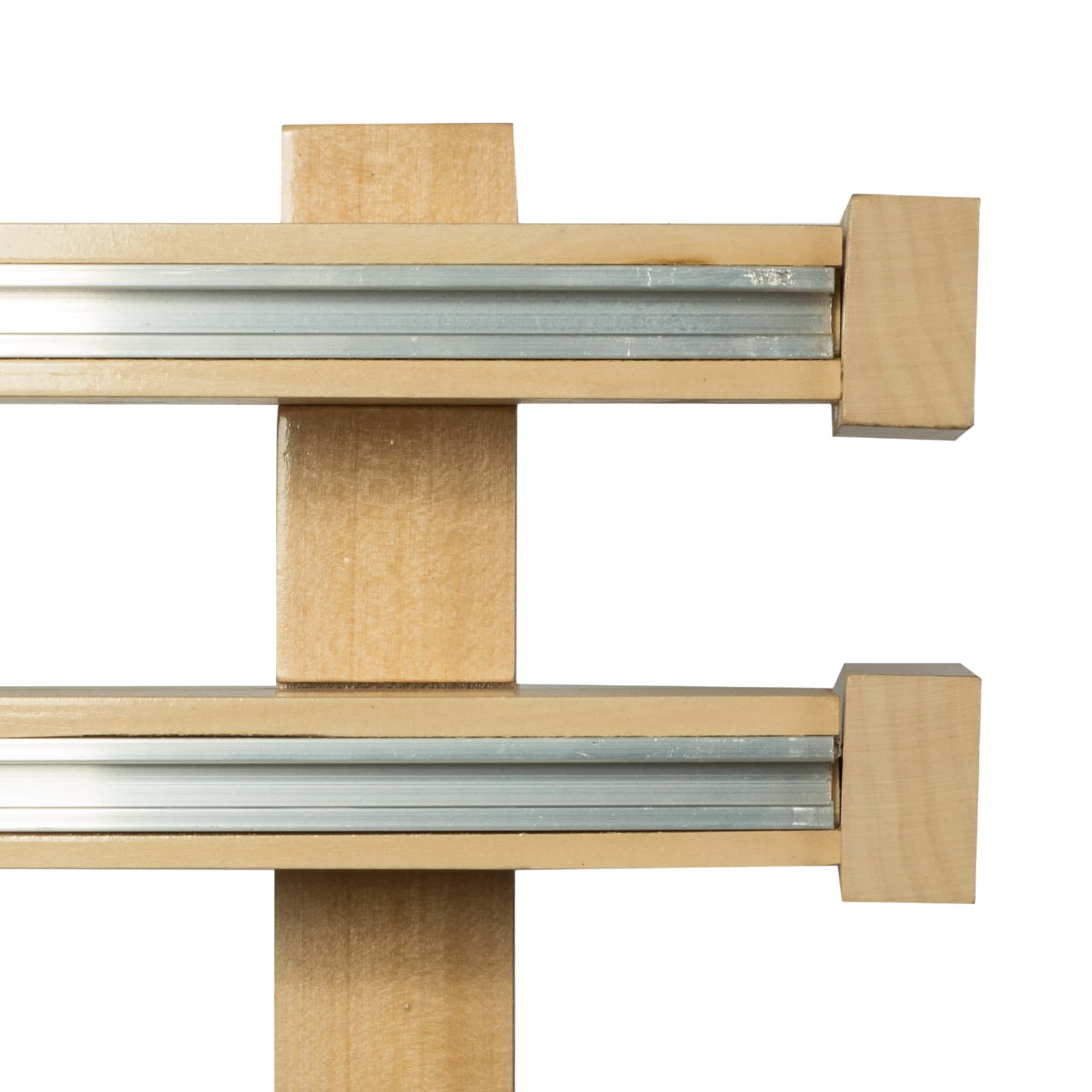 Dalia Double Wooden Curtain Rod with Aluminum Track