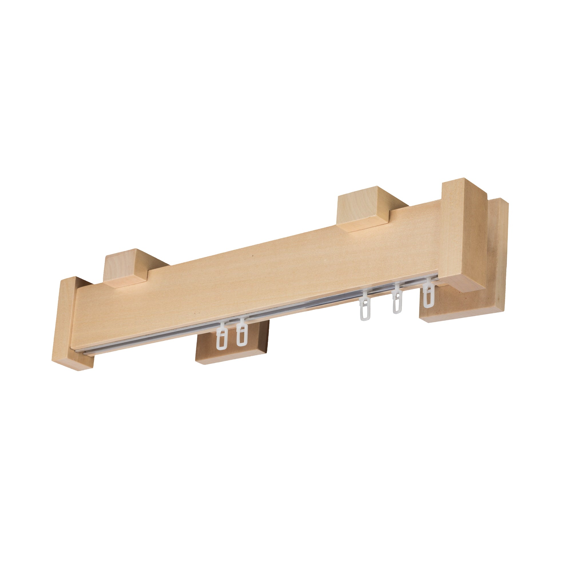 Dalia Wooden Curtain Rod with Aluminum Track