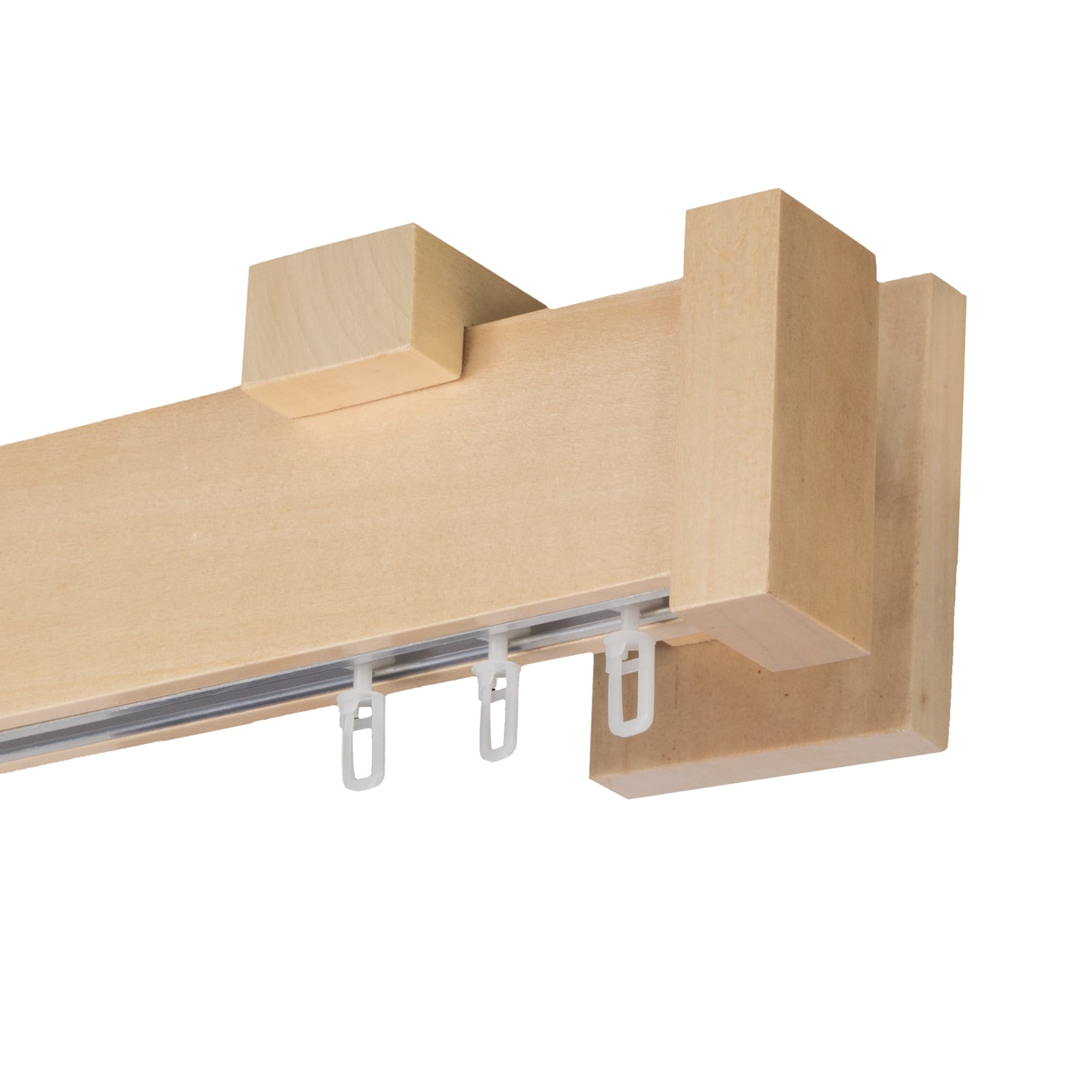 Dalia Wooden Curtain Rod with Aluminum Track