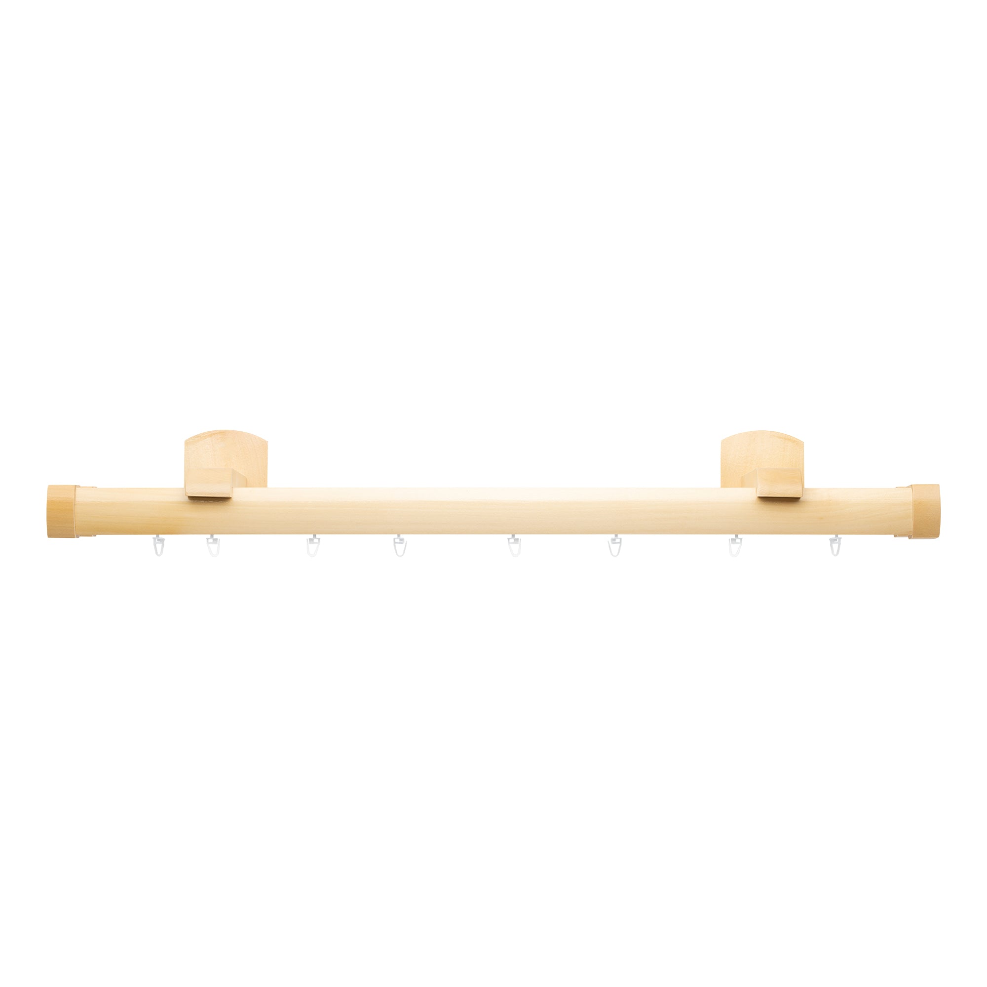Domino Double Wooden Curtain Rod & Track System for Curtains and Drapes