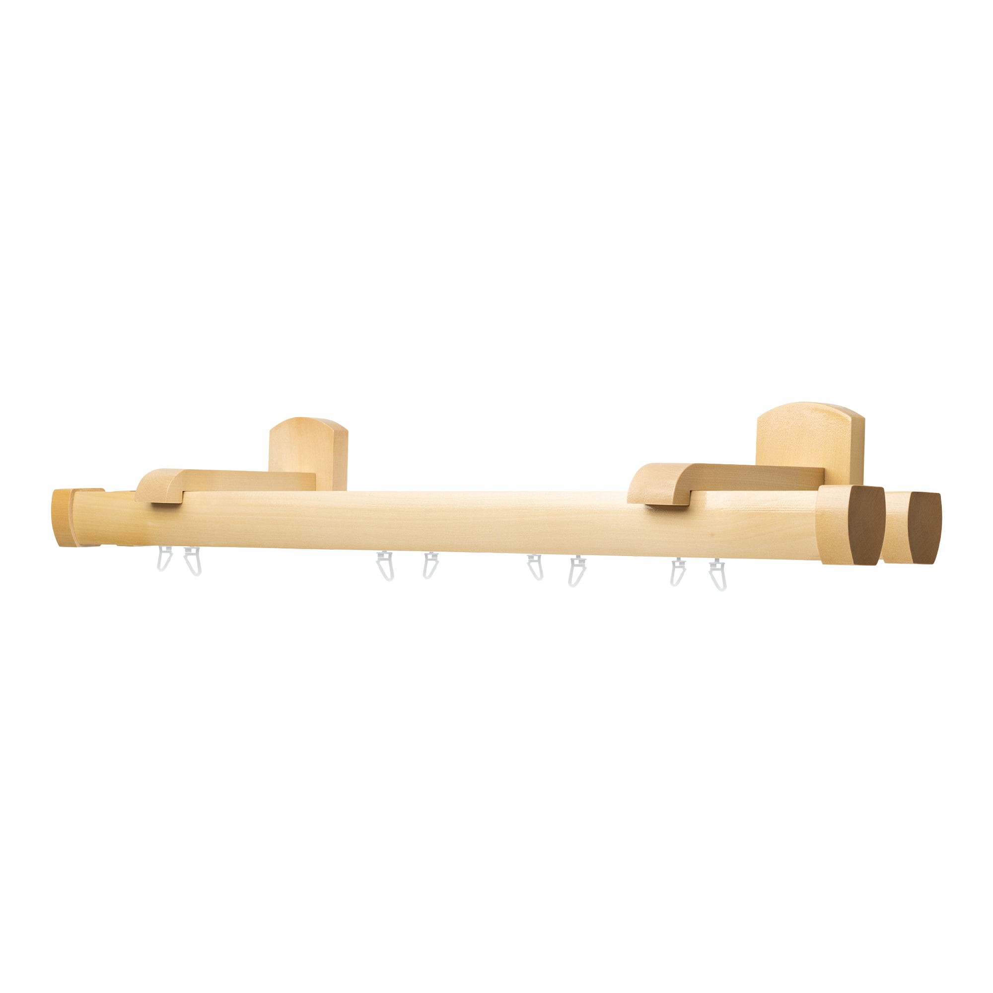 Domino Double Wooden Curtain Rod & Track System for Curtains and Drapes
