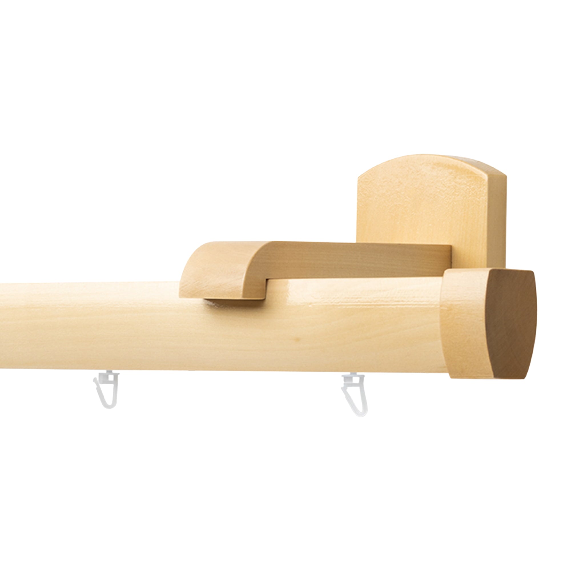 Domino Single Wooden Curtain Rod