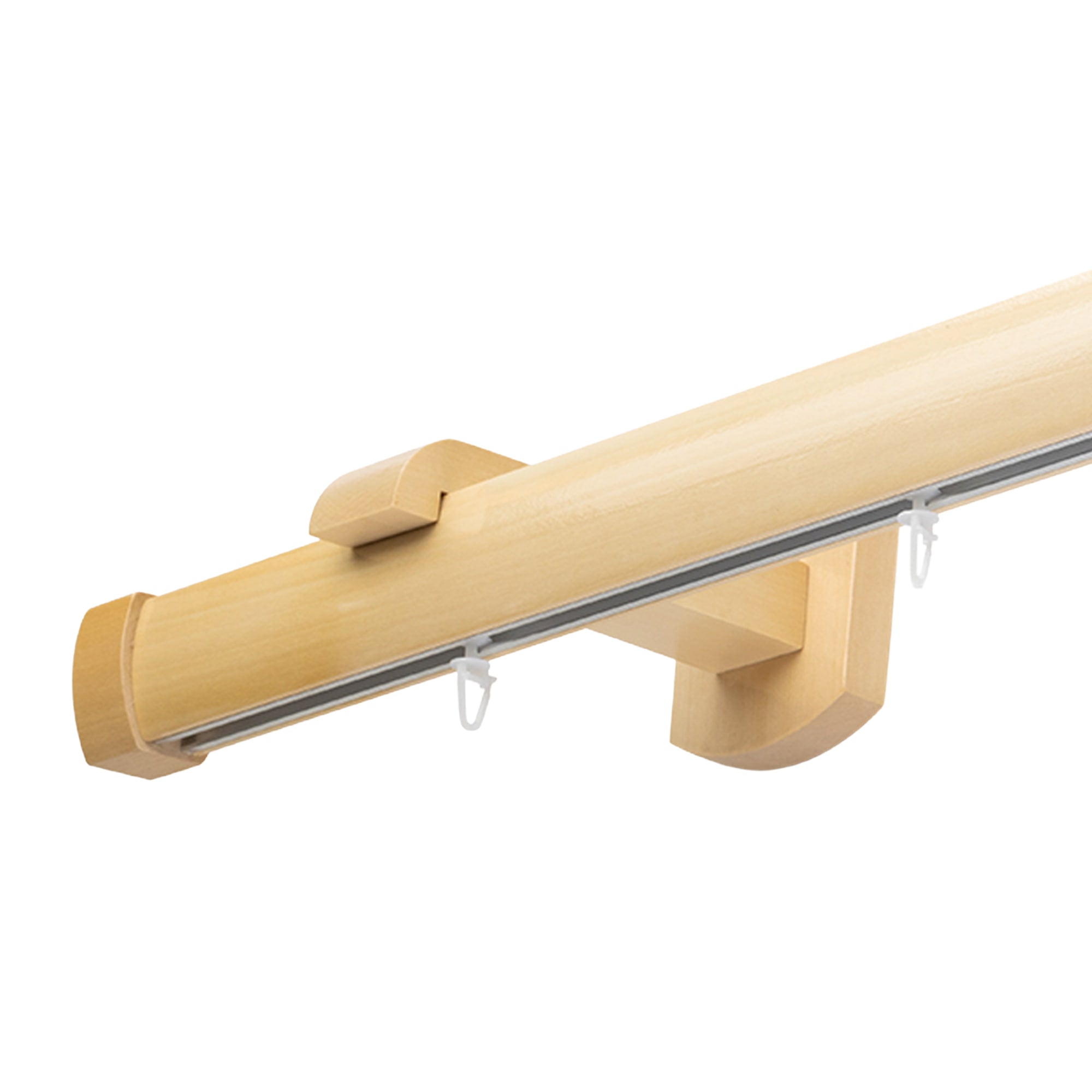 Domino Single Wooden Curtain Rod
