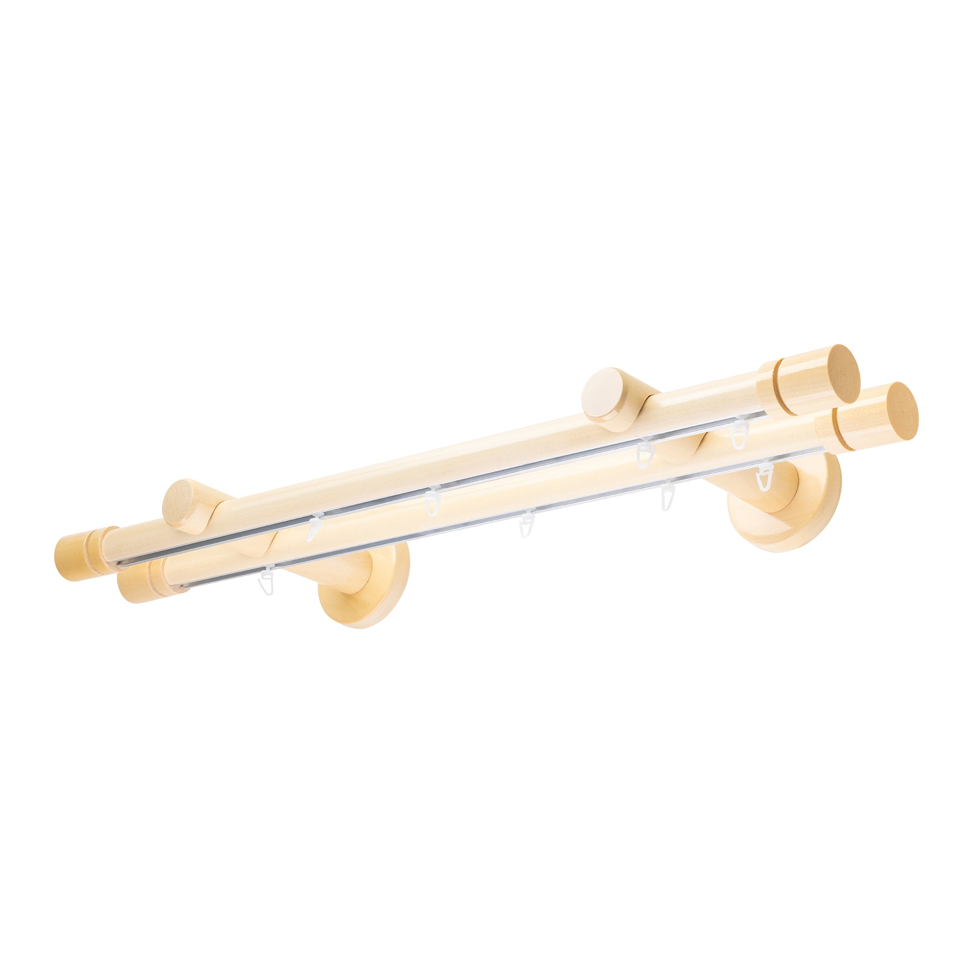 CILINDRU DOUBLE 35 MM WOODEN CURTAIN ROD & ALUMINUM TRACK SYSTEM