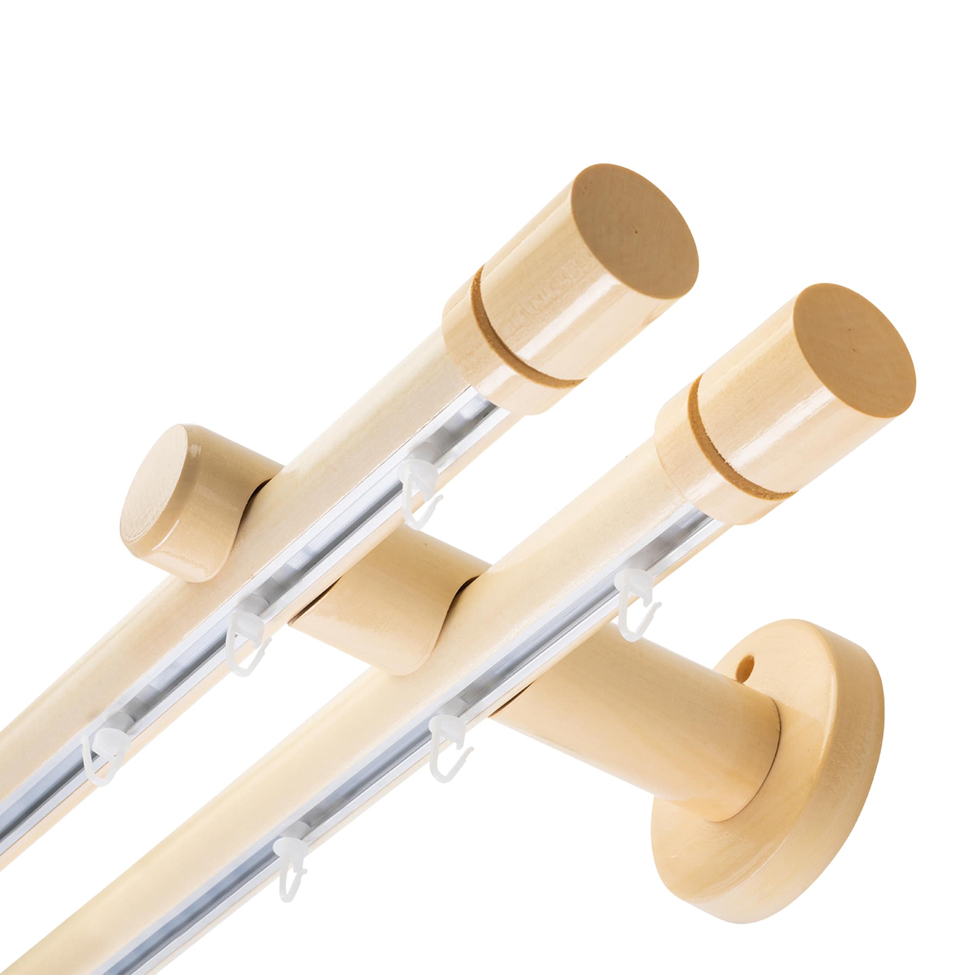 CILINDRU DOUBLE 35 MM WOODEN CURTAIN ROD & ALUMINUM TRACK SYSTEM