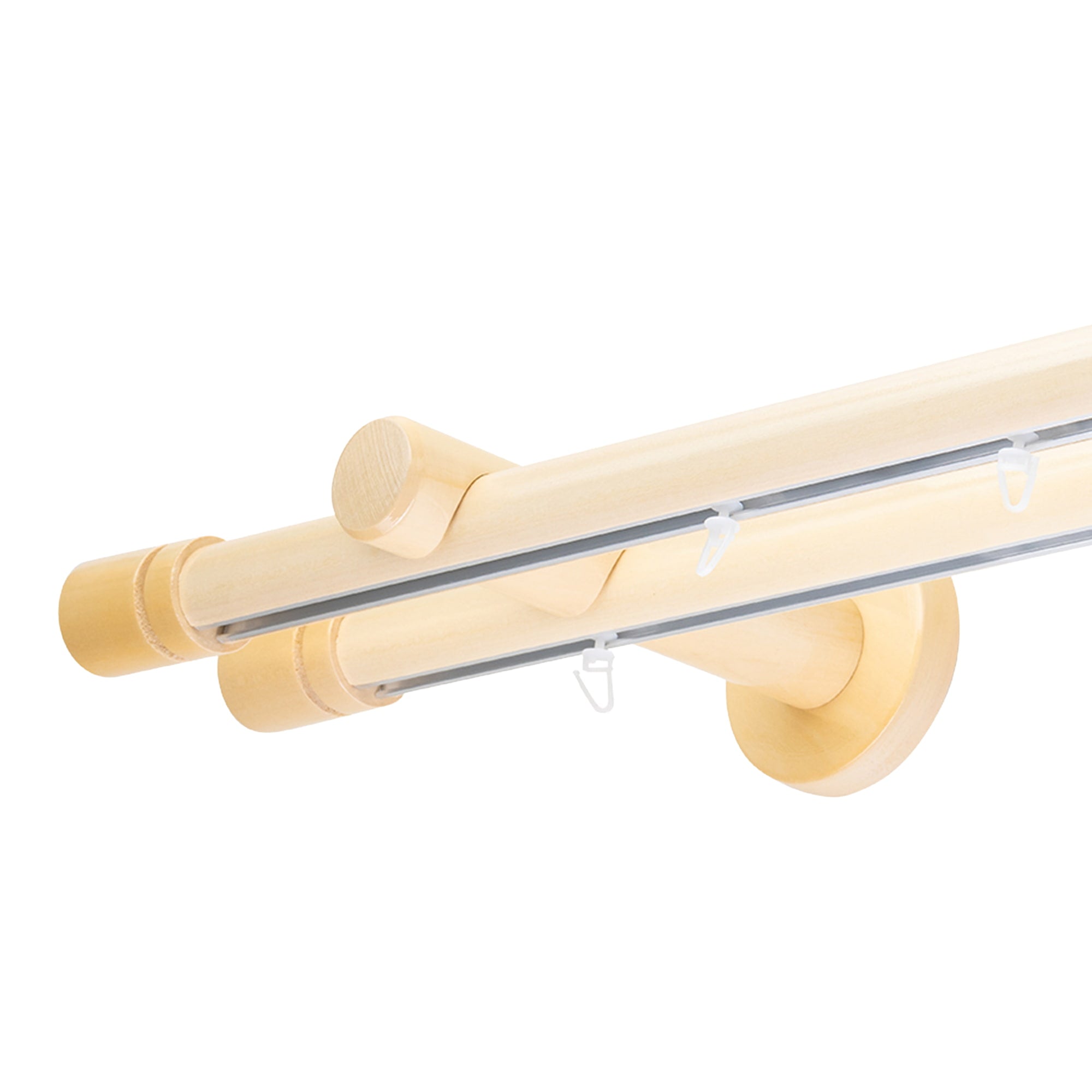 CILINDRU DOUBLE 35 MM WOODEN CURTAIN ROD & ALUMINUM TRACK SYSTEM