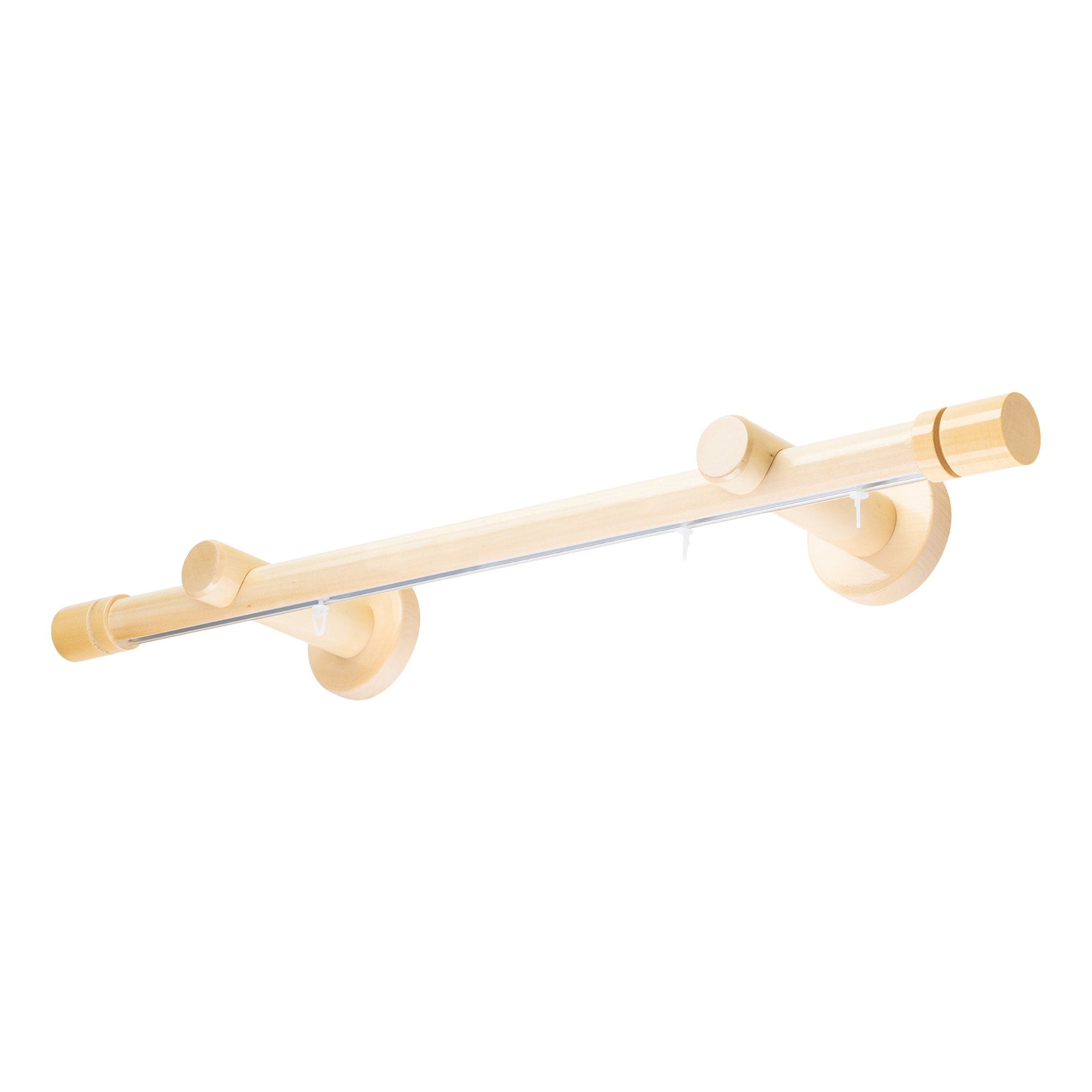 Cilindru Single 35 mm Wooden Curtain Rod & Aluminum Track System