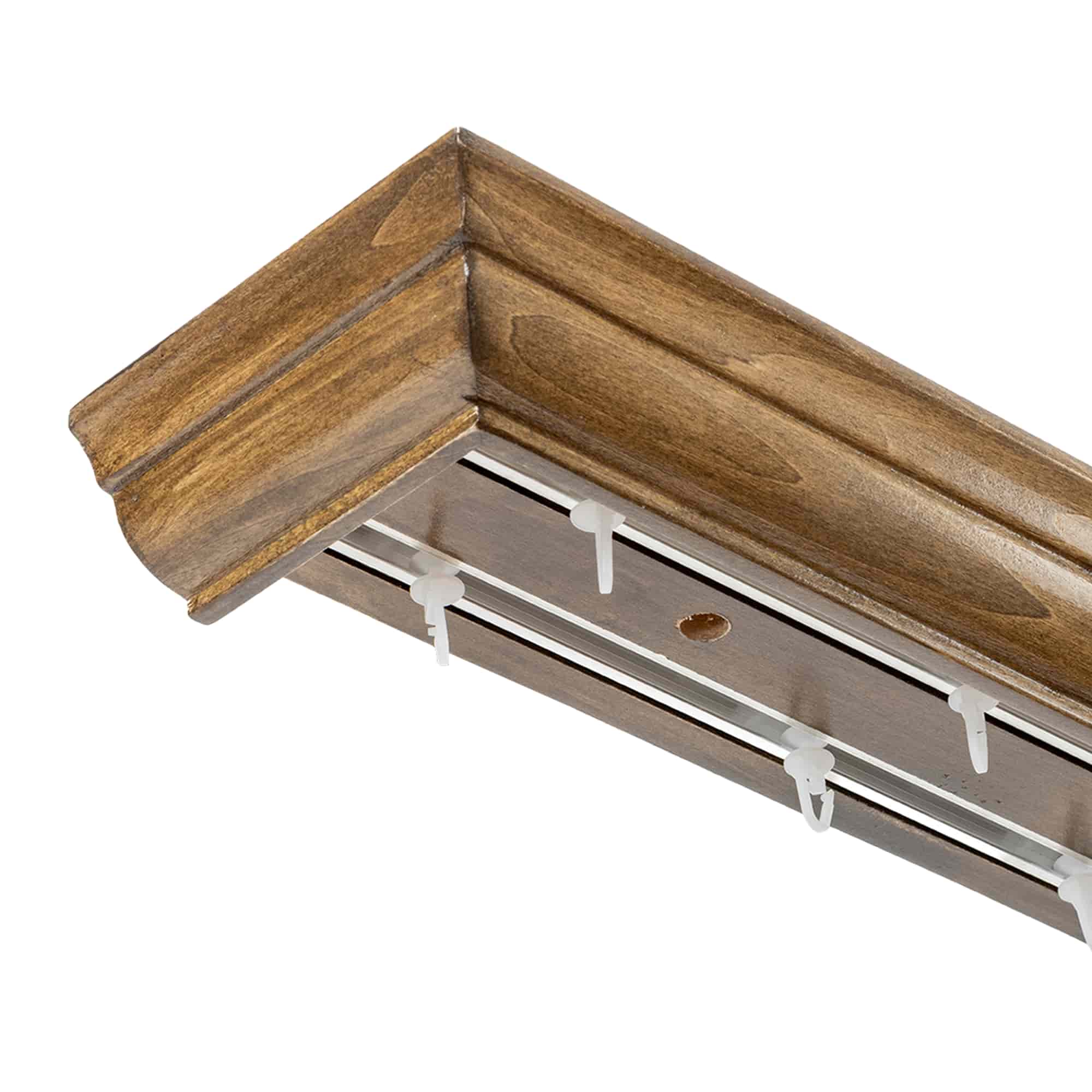 Filip Wooden Curtain Track System with Decorative Valance