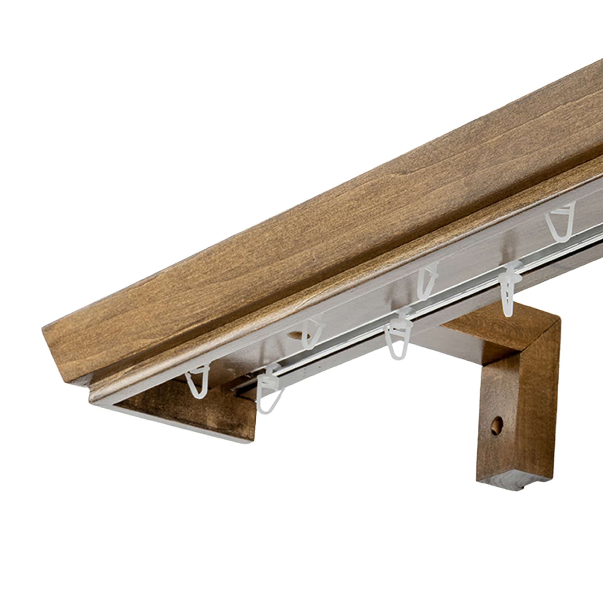Conic Wooden Curtain Track System with Decorative Valance