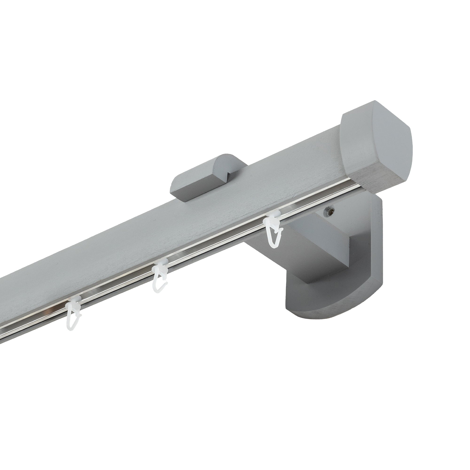 Domino Single Wooden Curtain Rod