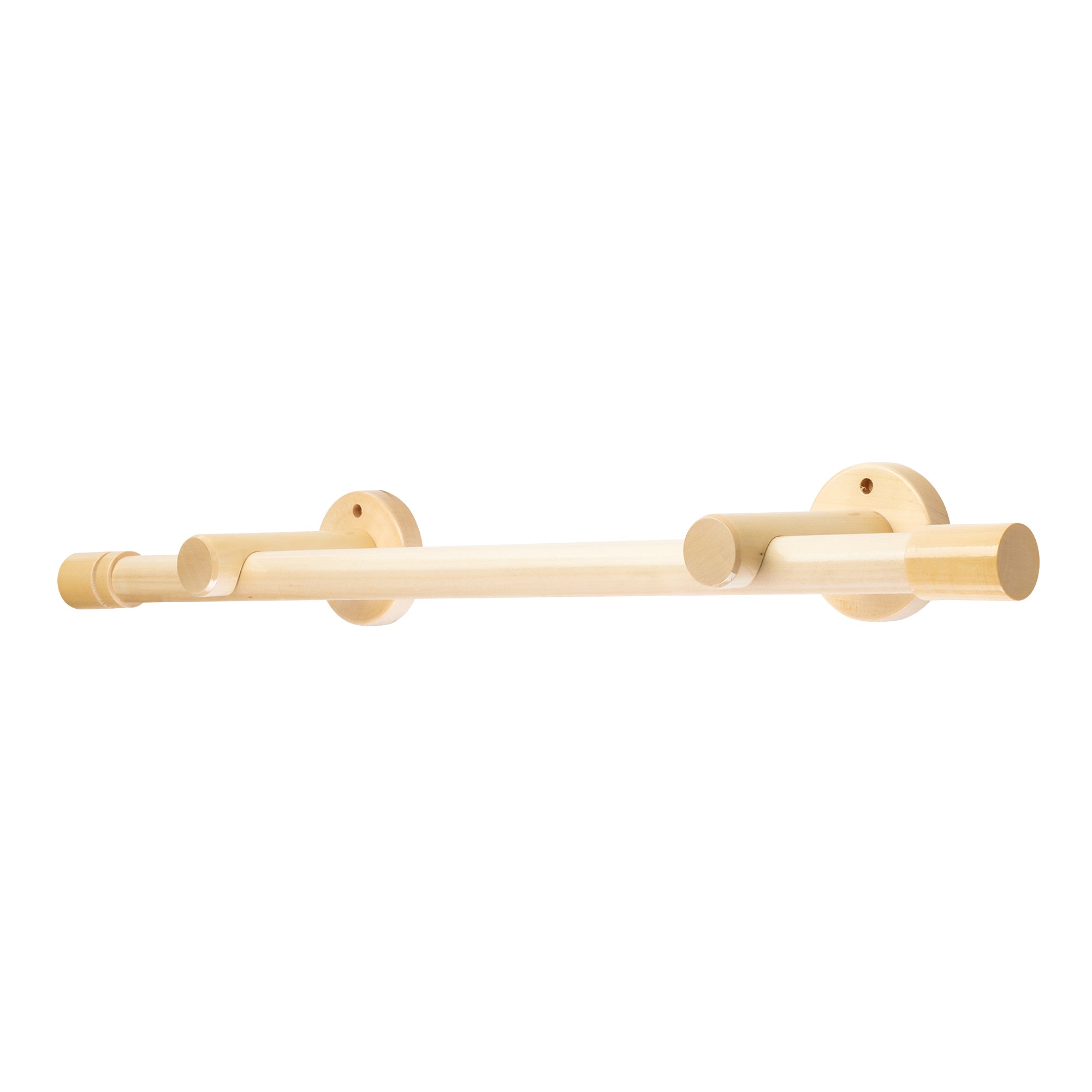Luna Single 35 mm Wooden Curtain Rod & Track System