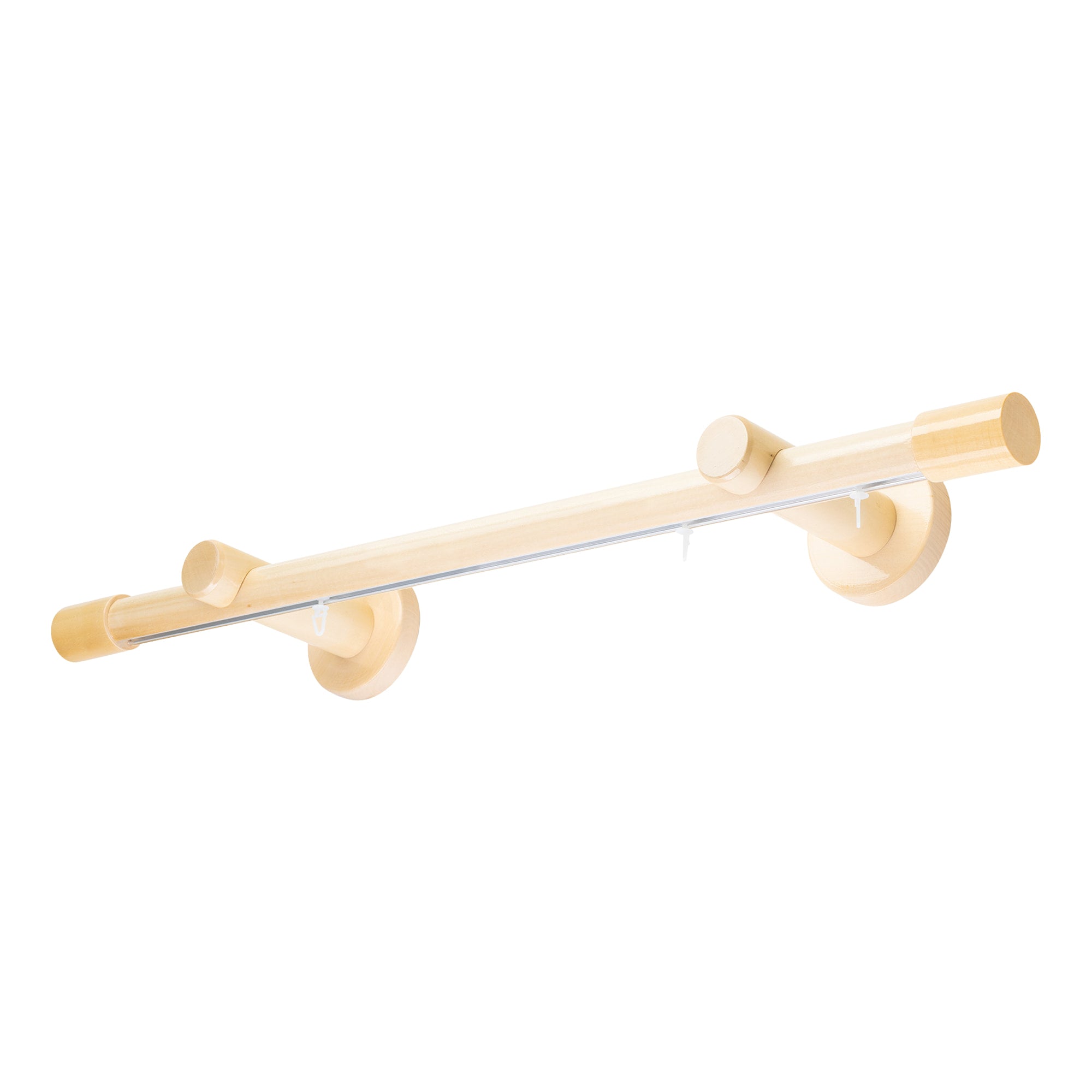 Luna Single 35 mm Wooden Curtain Rod & Track System