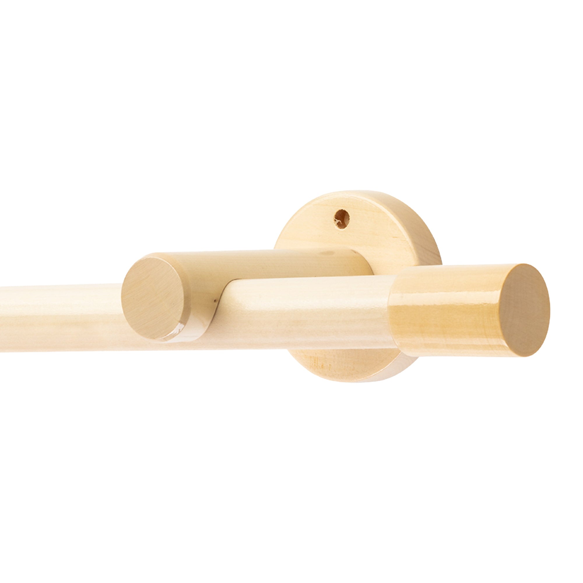 Luna Single 35 mm Wooden Curtain Rod & Track System