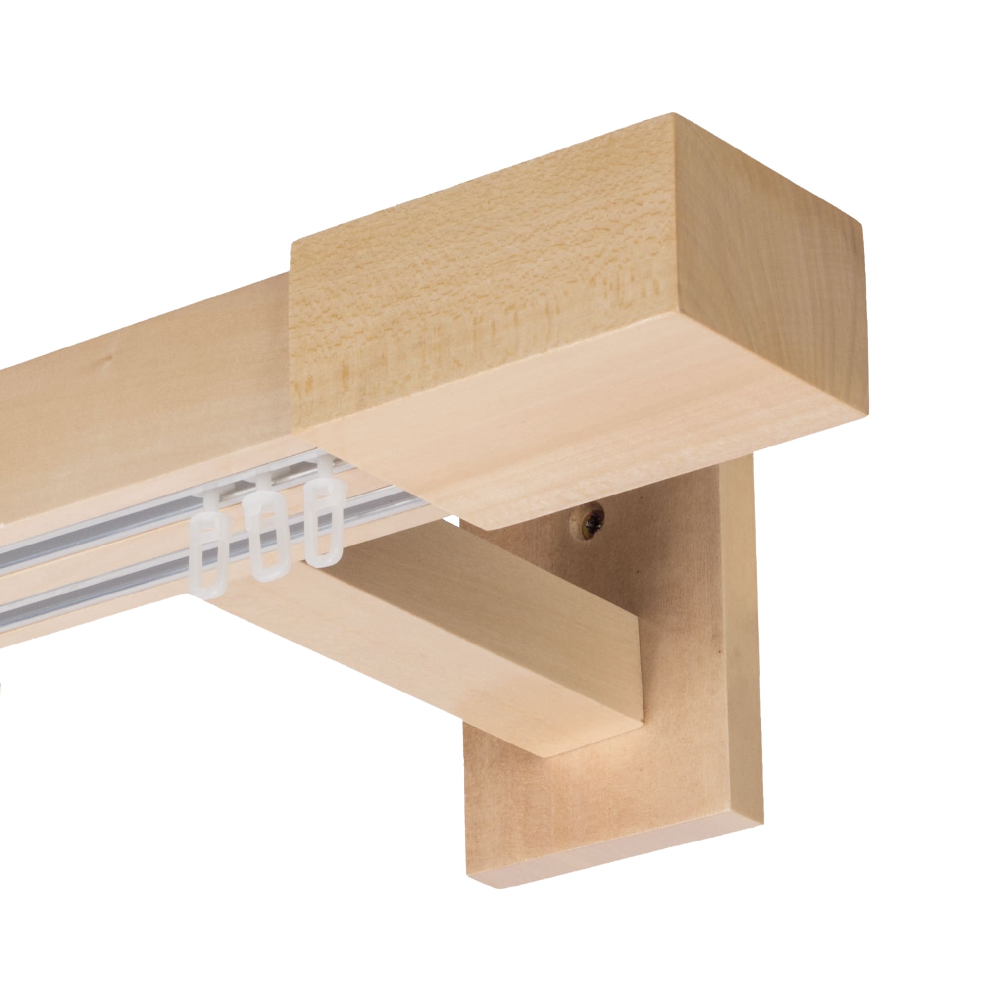 Roma Double Wooden Curtain Rod & Track System for Curtains and Drapes