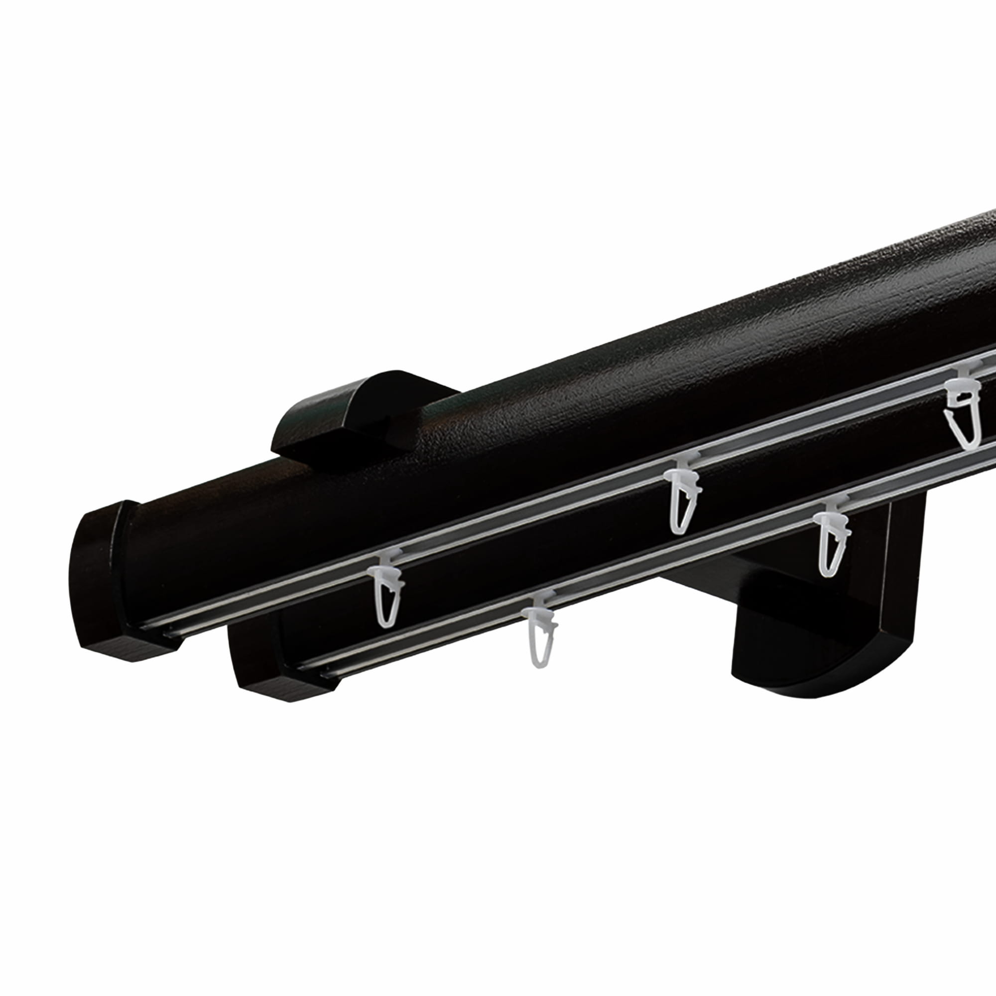Domino Double Wooden Curtain Rod & Track System for Curtains and Drapes