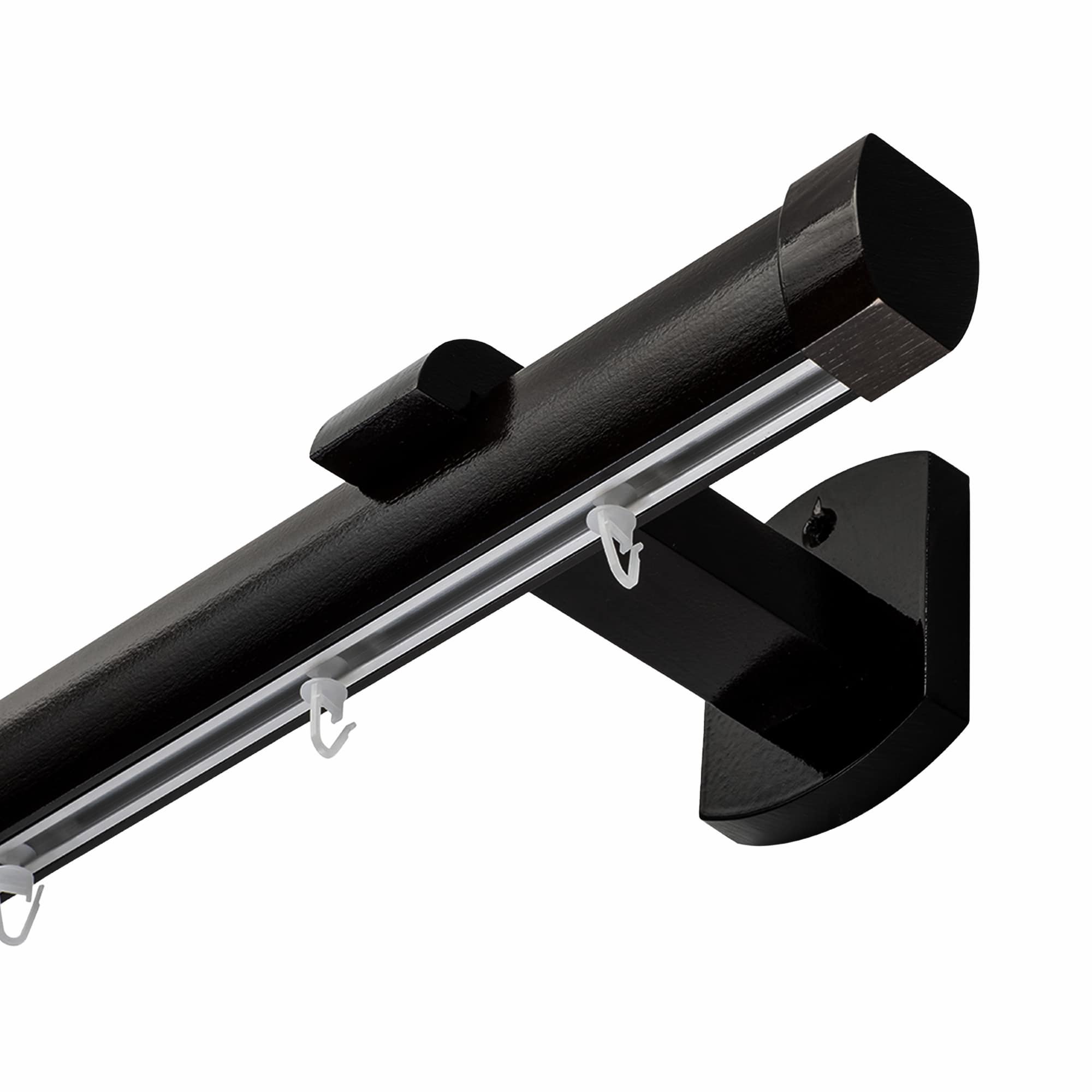 Domino Single Wooden Curtain Rod