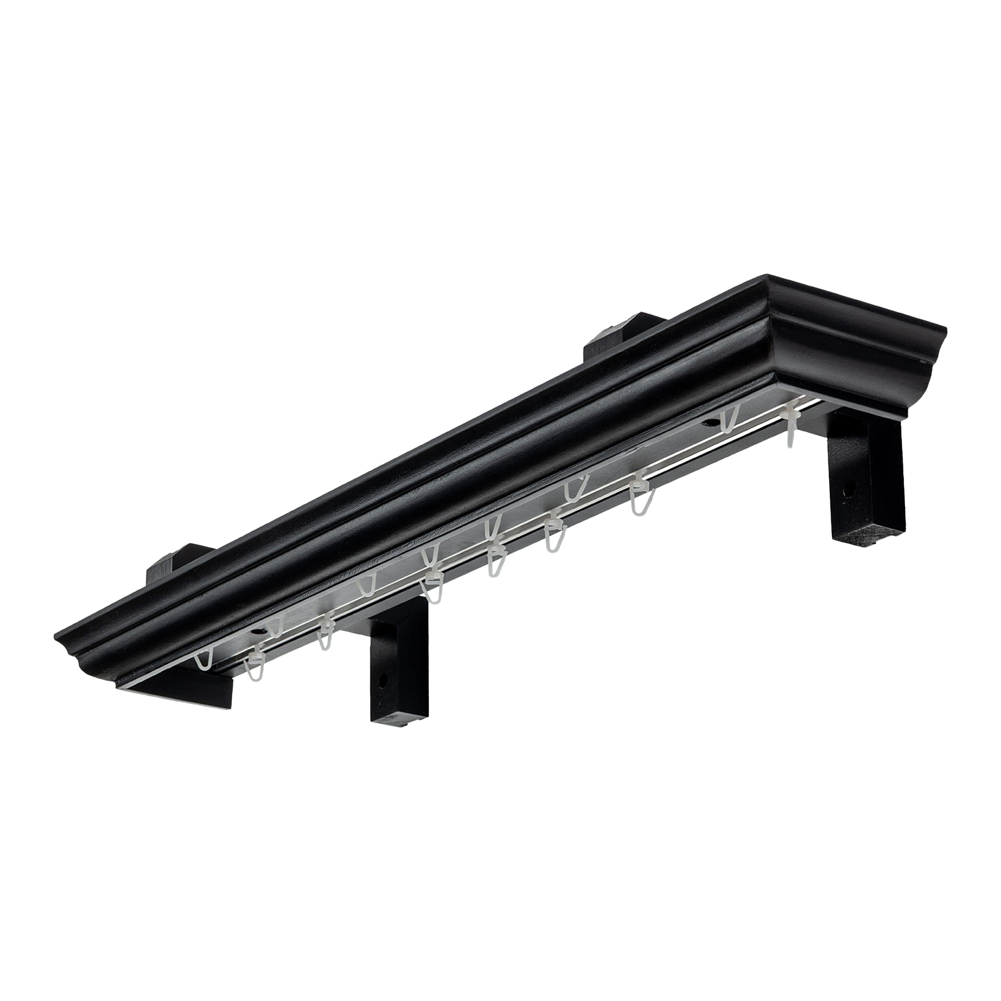 Filip Wooden Curtain Track System with Decorative Valance