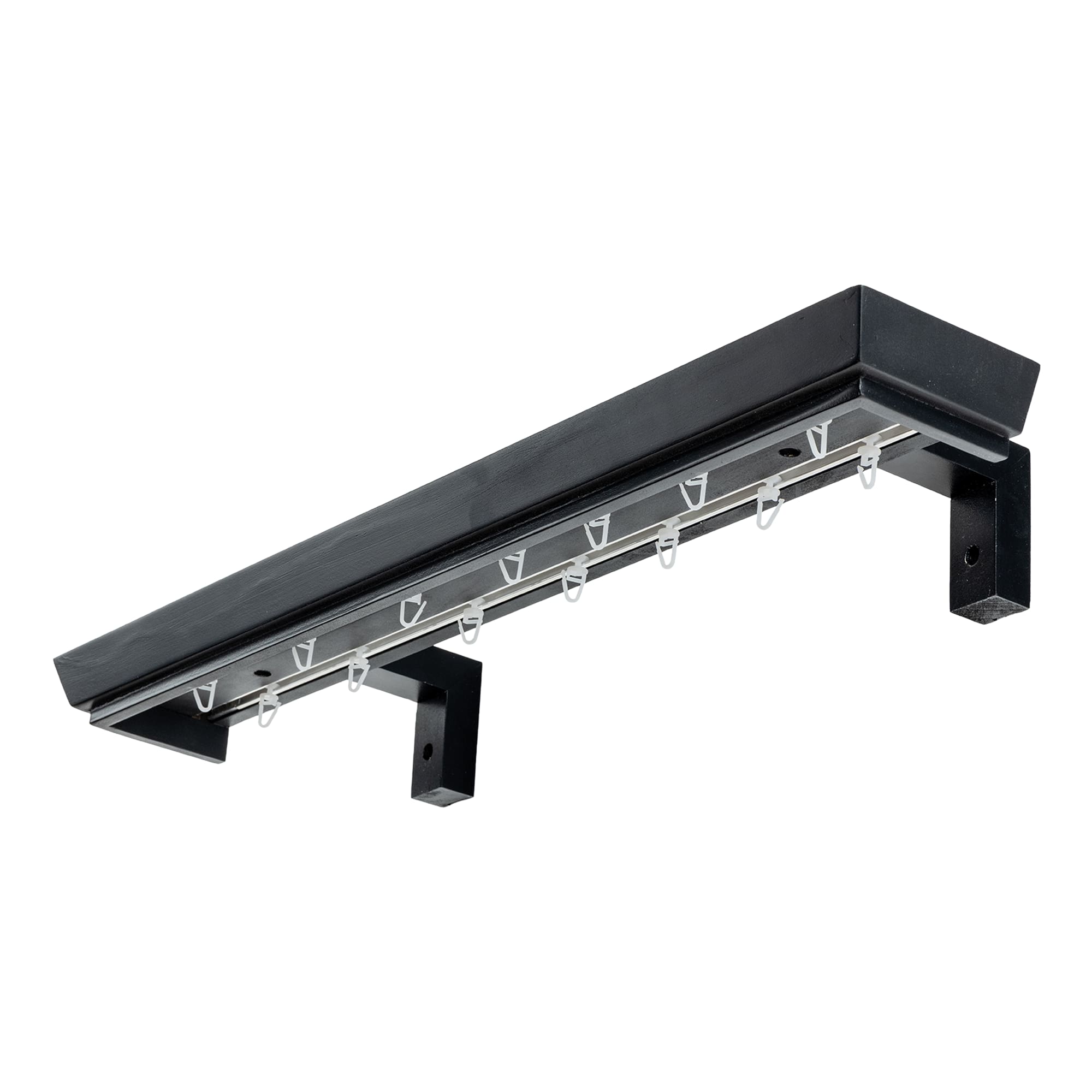 Conic Wooden Curtain Track System with Decorative Valance