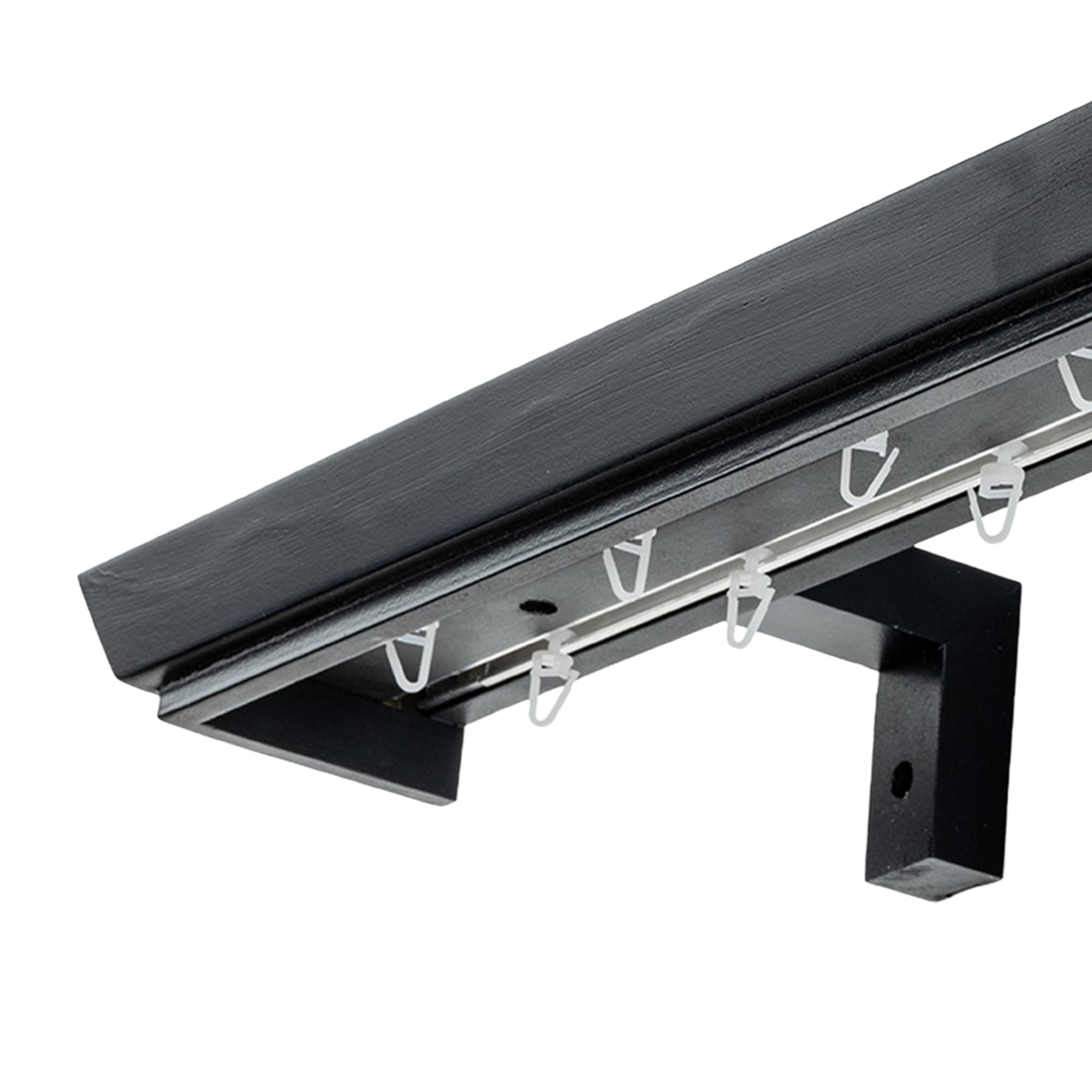 Conic Wooden Curtain Track System with Decorative Valance