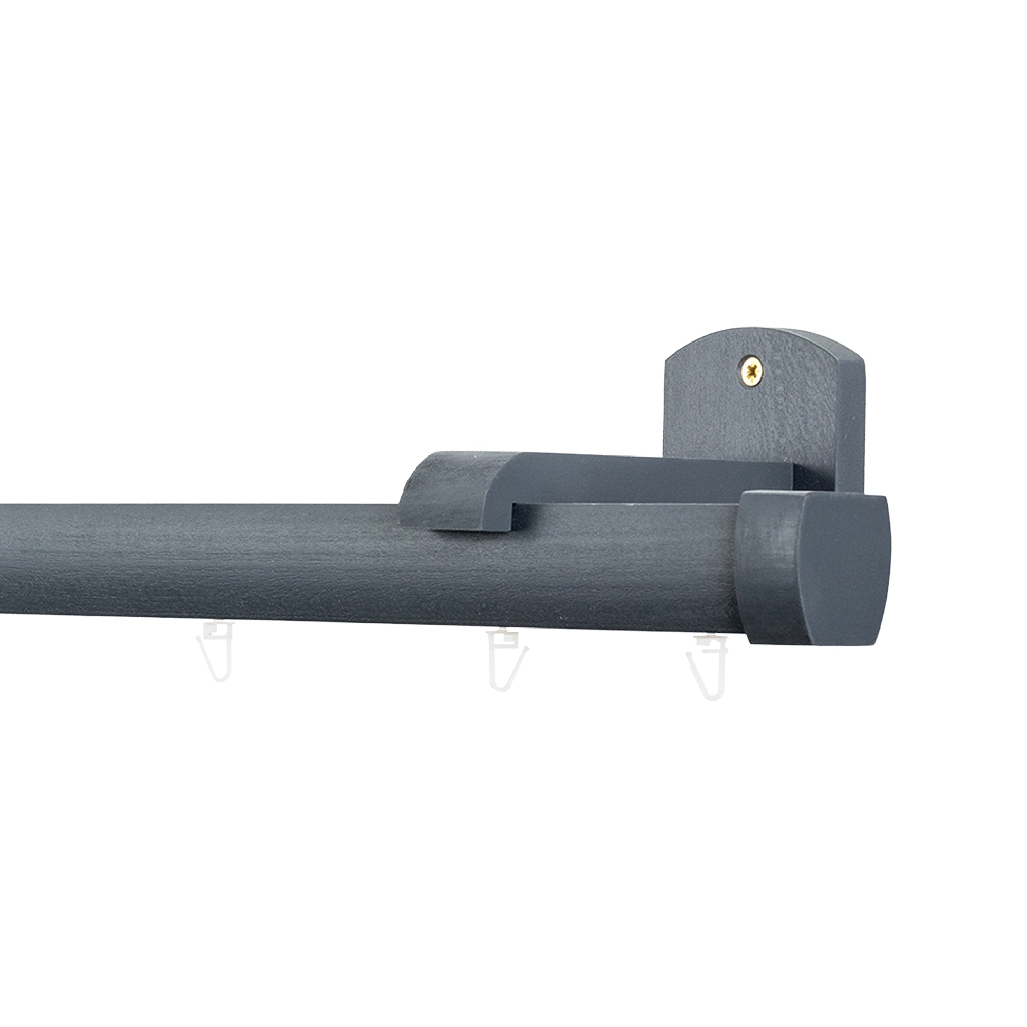 Domino Single Wooden Curtain Rod