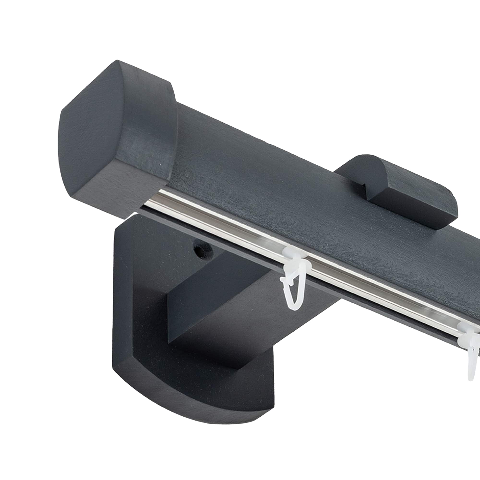 Domino Single Wooden Curtain Rod