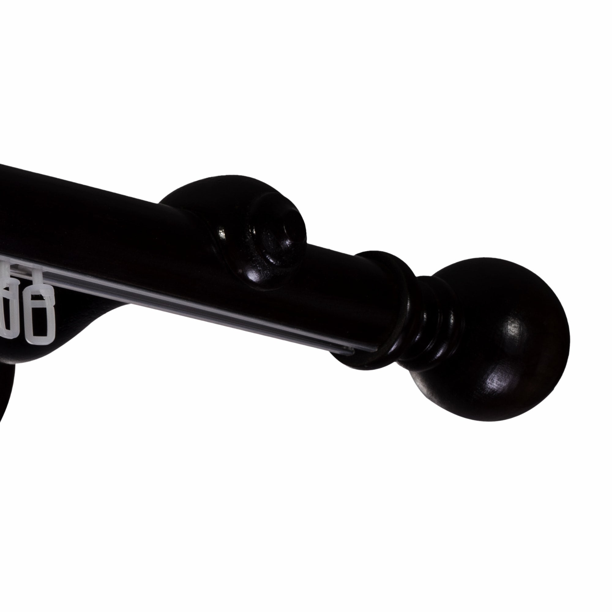 Globo Single 35 mm Wooden Curtain Rod with Aluminum Track