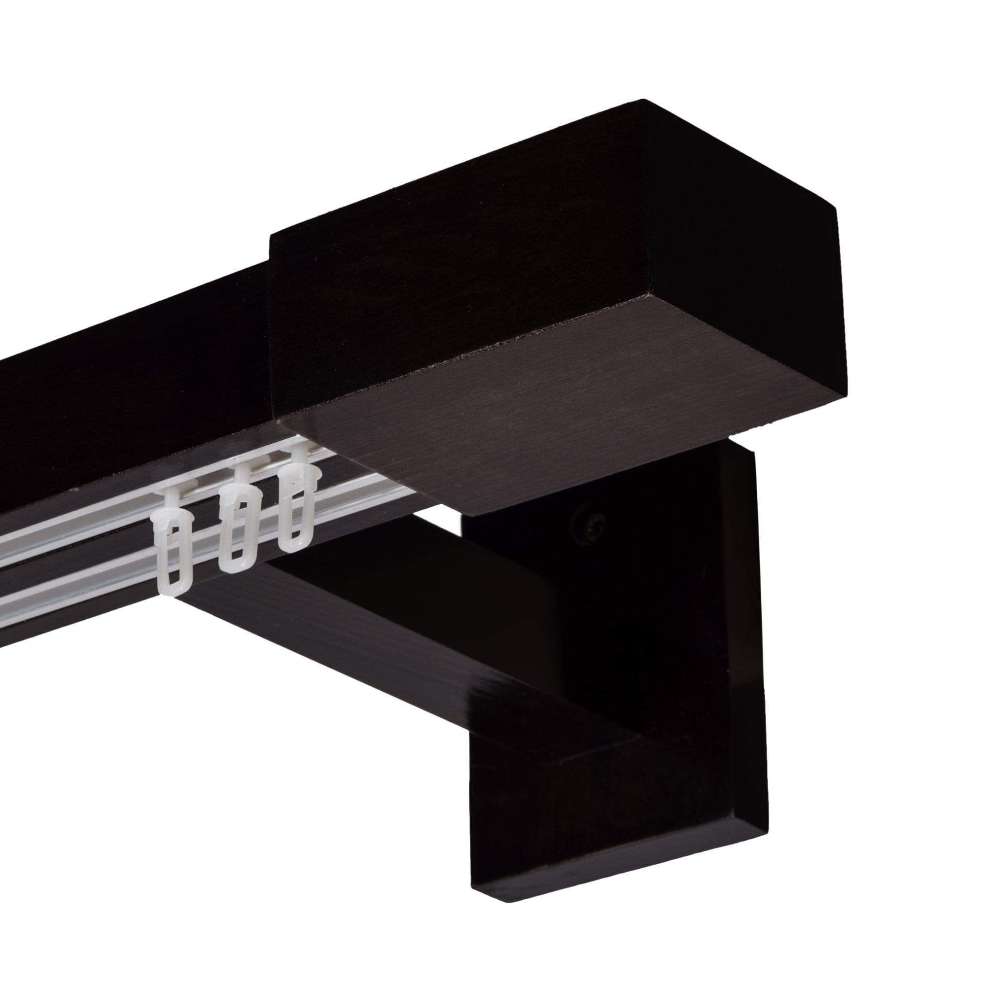 Roma Double Wooden Curtain Rod & Track System for Curtains and Drapes