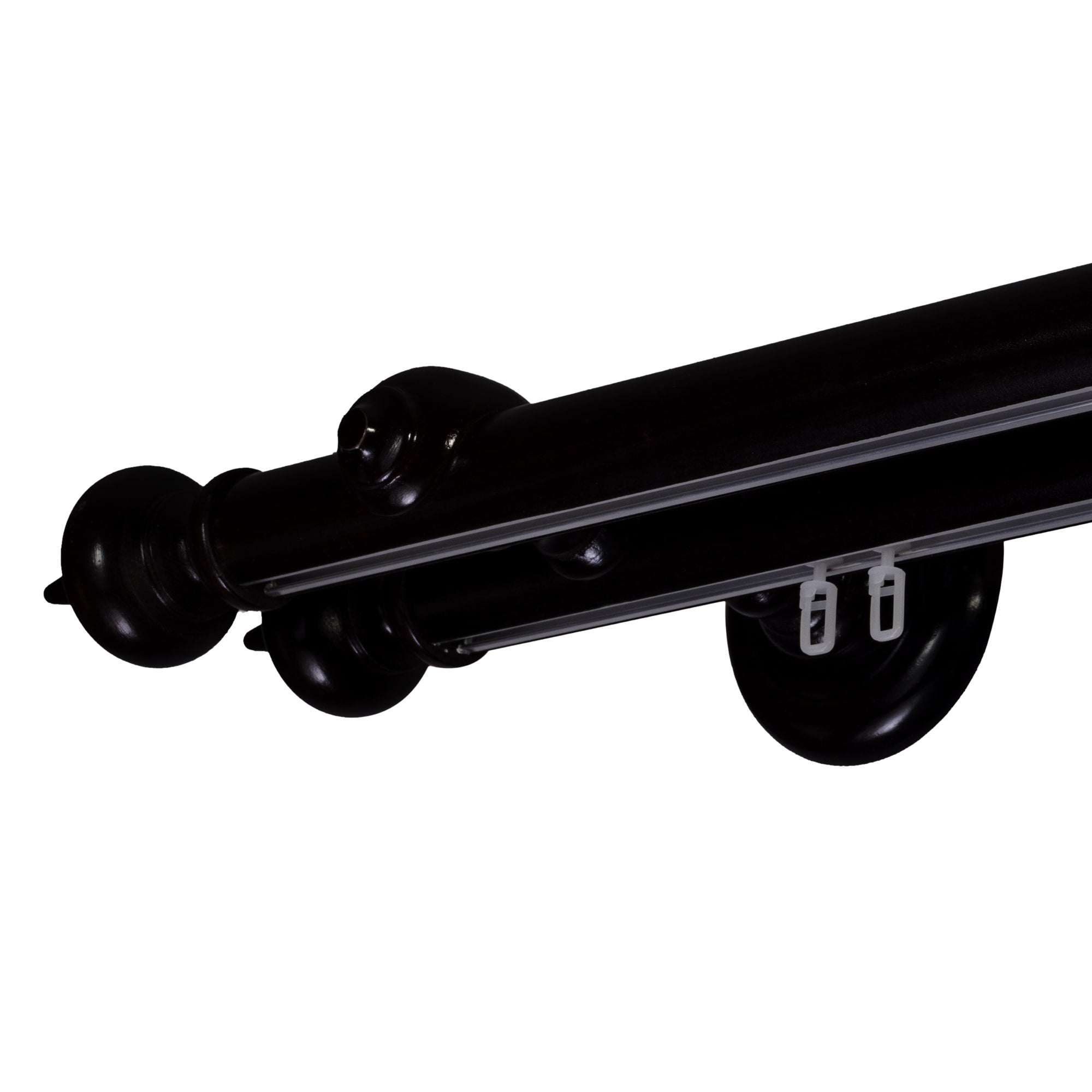 Saly Double 35 mm Wooden Curtain Rod with Aluminum Track