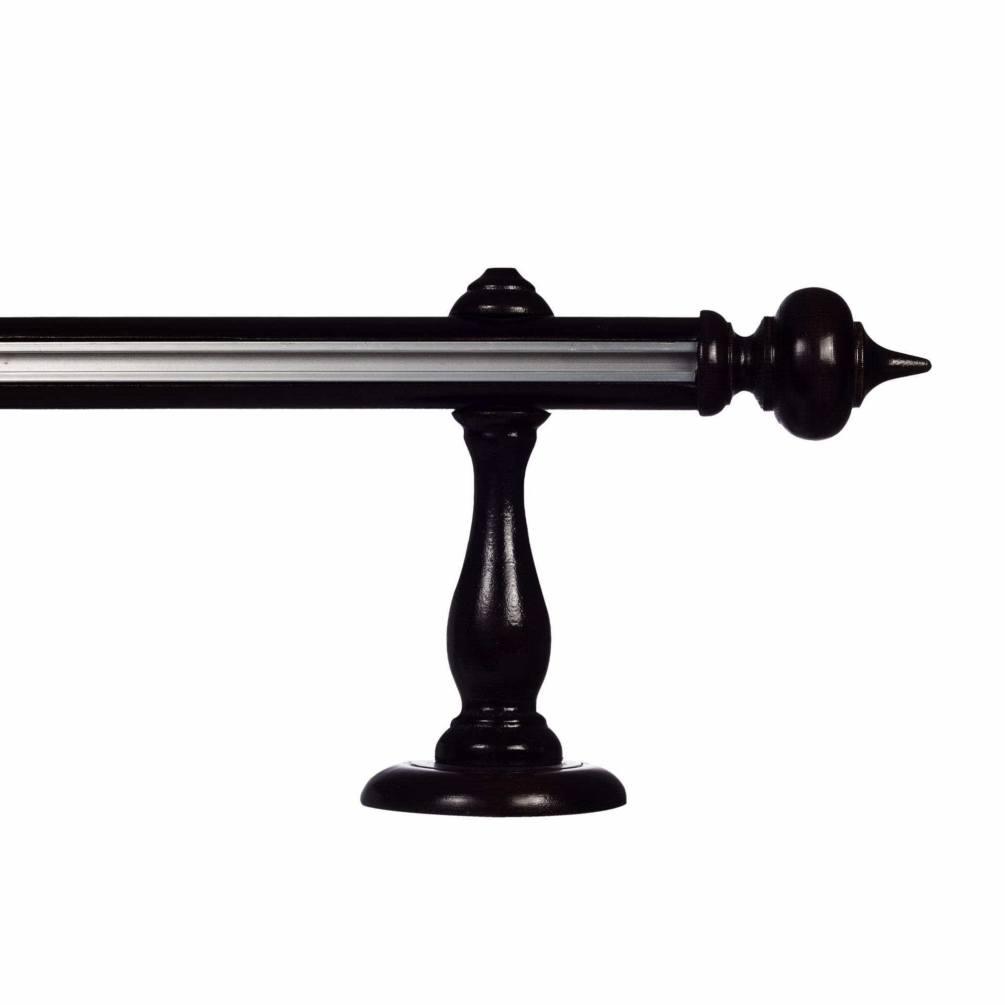 Stella Single 35 mm Wooden Curtain Rod with Aluminum Track