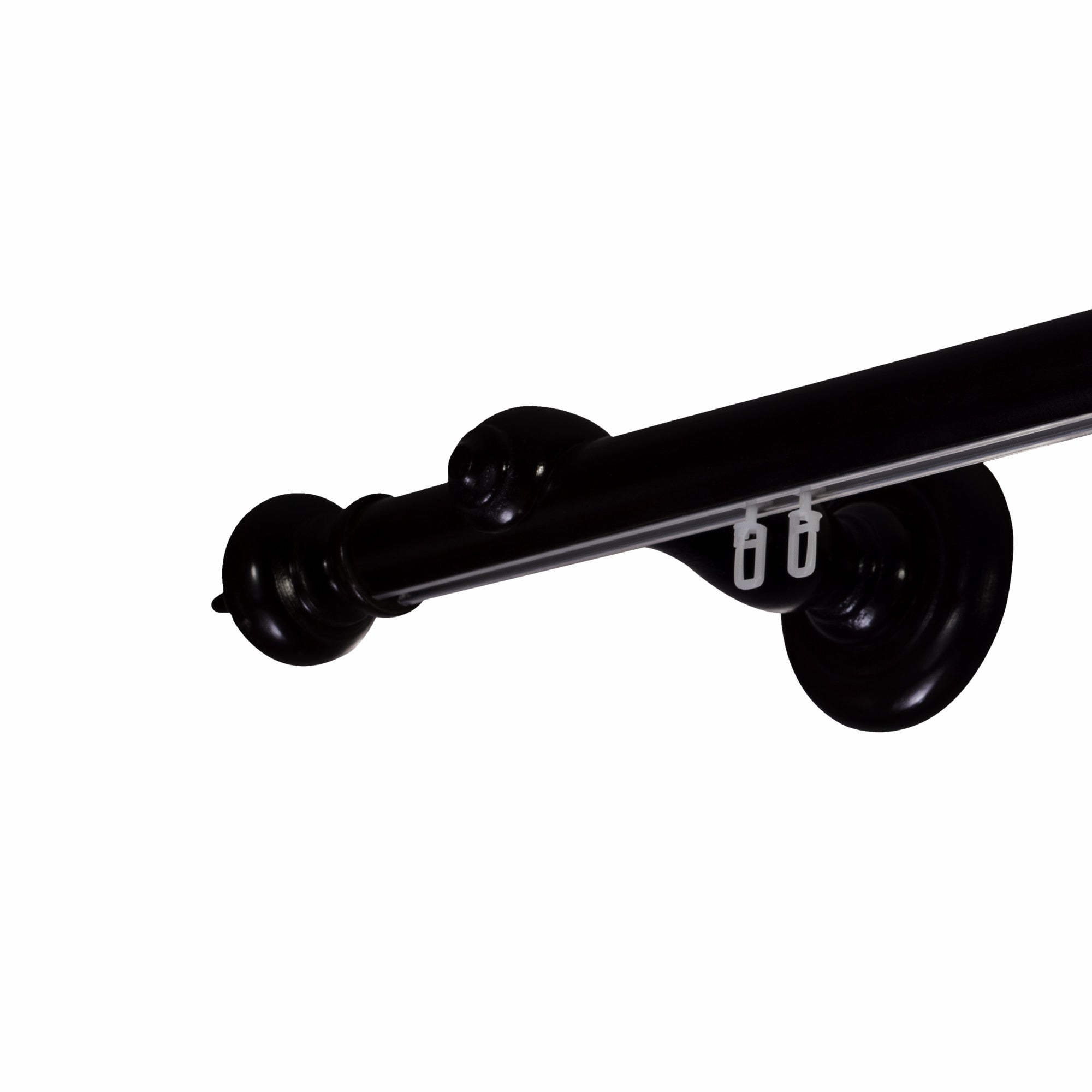 Stella Single 35 mm Wooden Curtain Rod with Aluminum Track