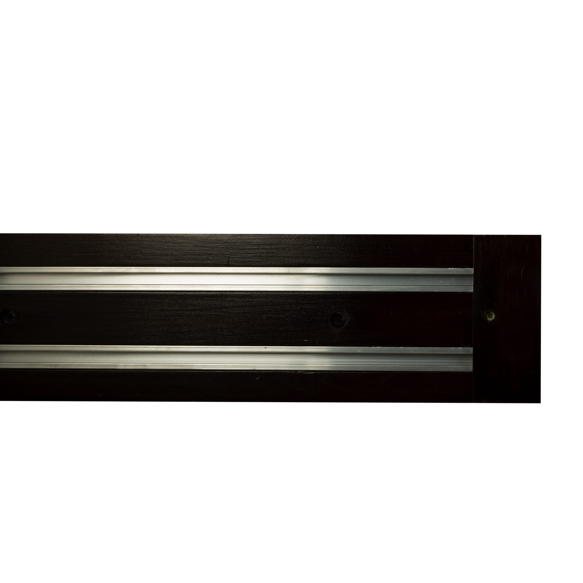 Curtain and drape track system Travetto Double made of wood