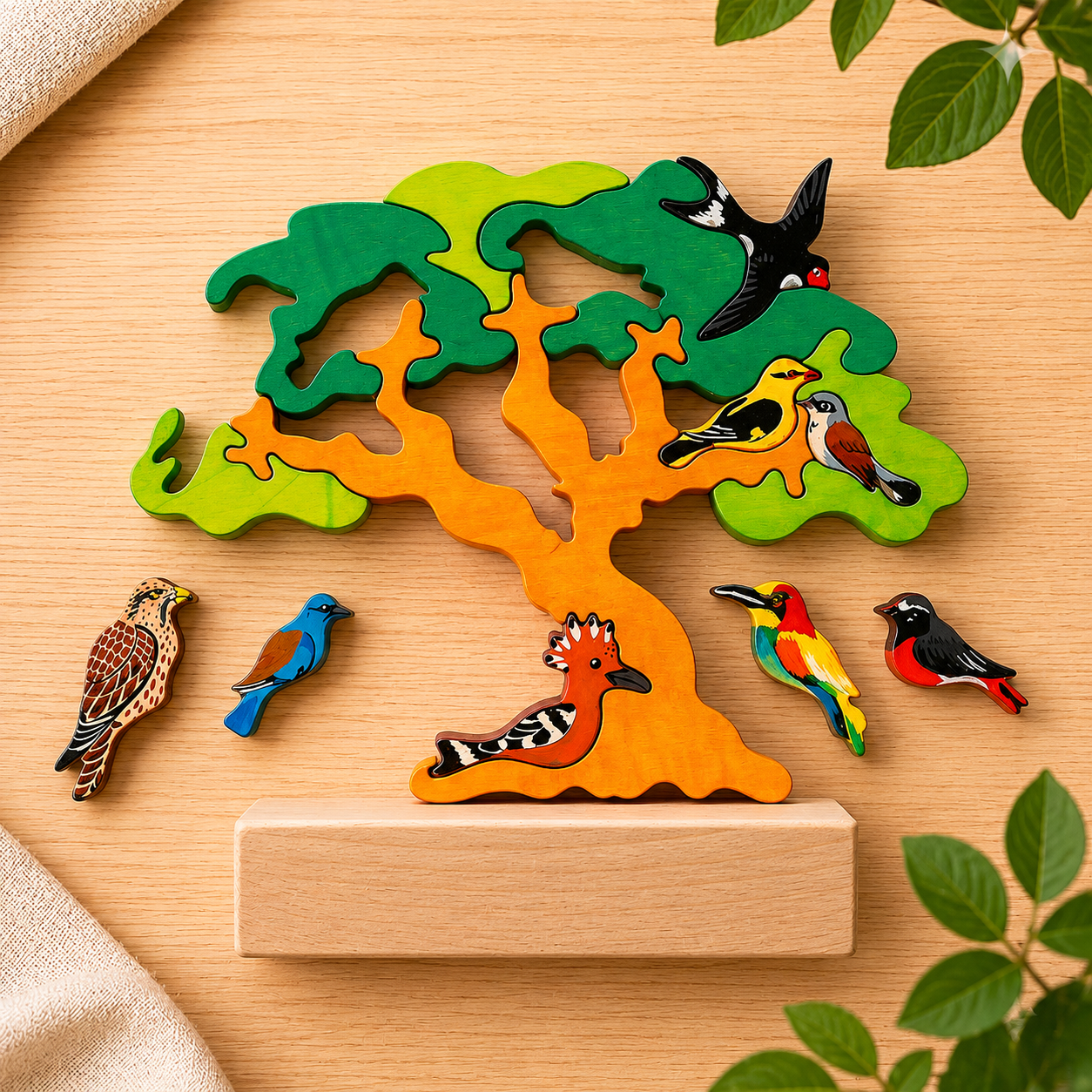 Bird Tree Wooden Puzzle
