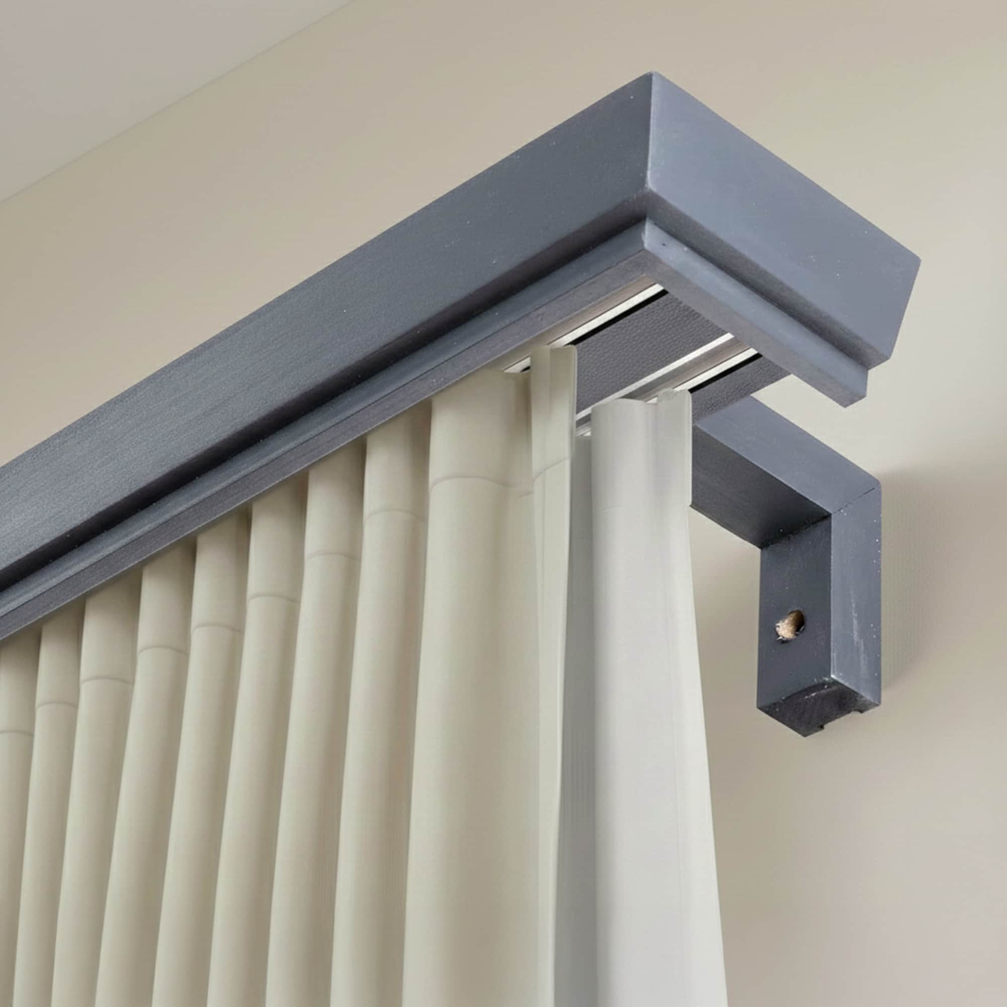 Conic Wooden Curtain Track System with Decorative Valance