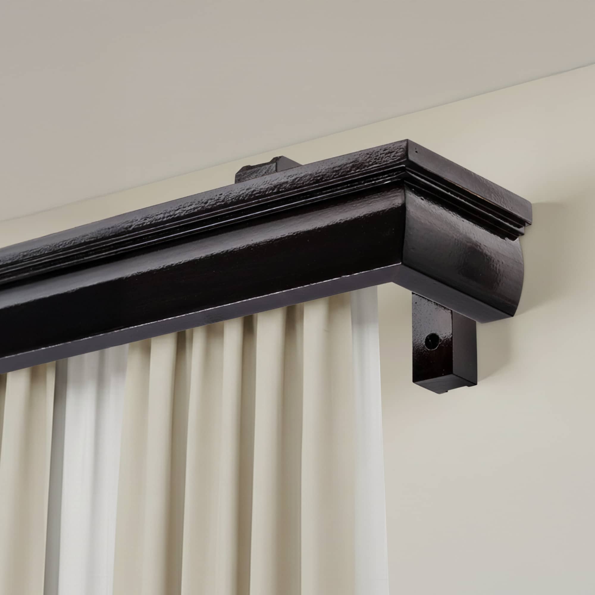 Firenze Wooden Curtain Track System with Decorative Valance